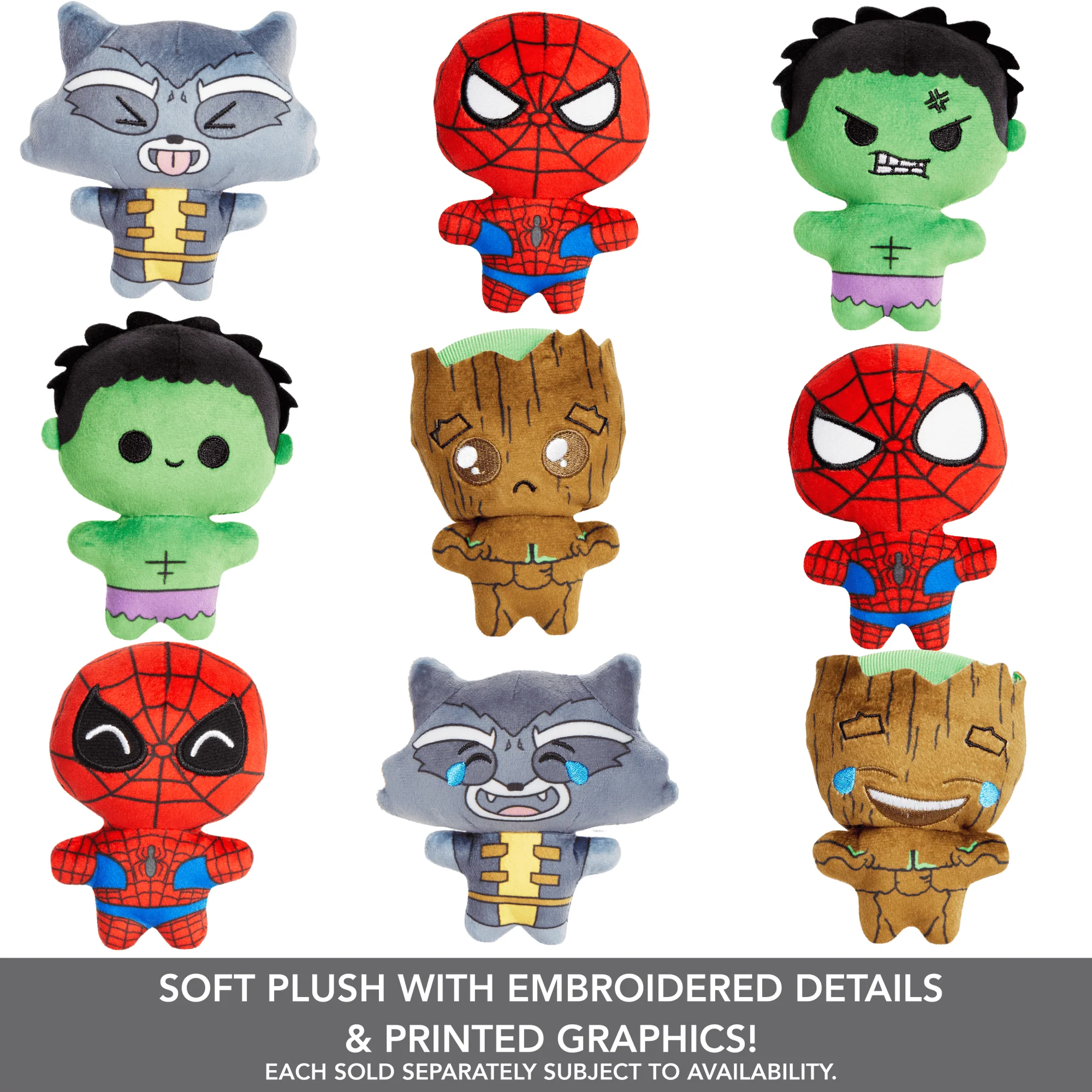 Marvel Moodiverse Plush Figures With Emotion-Inspired Design, Small Collectible Soft Toys