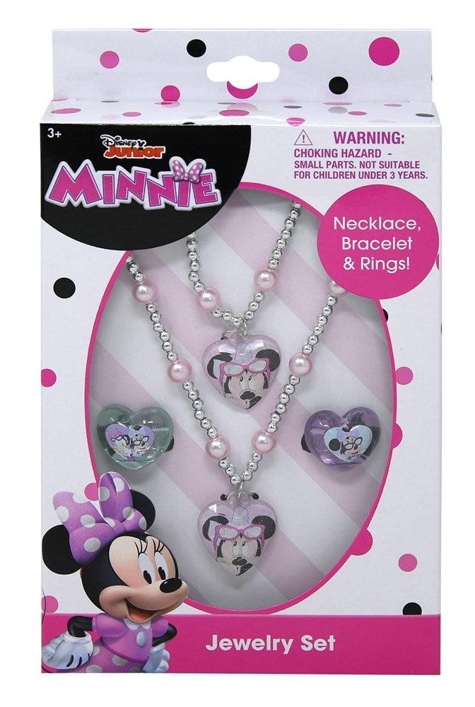 Minnie Jewelry Set- Necklace Bracelet & Ring Set 4.75x1.5x8