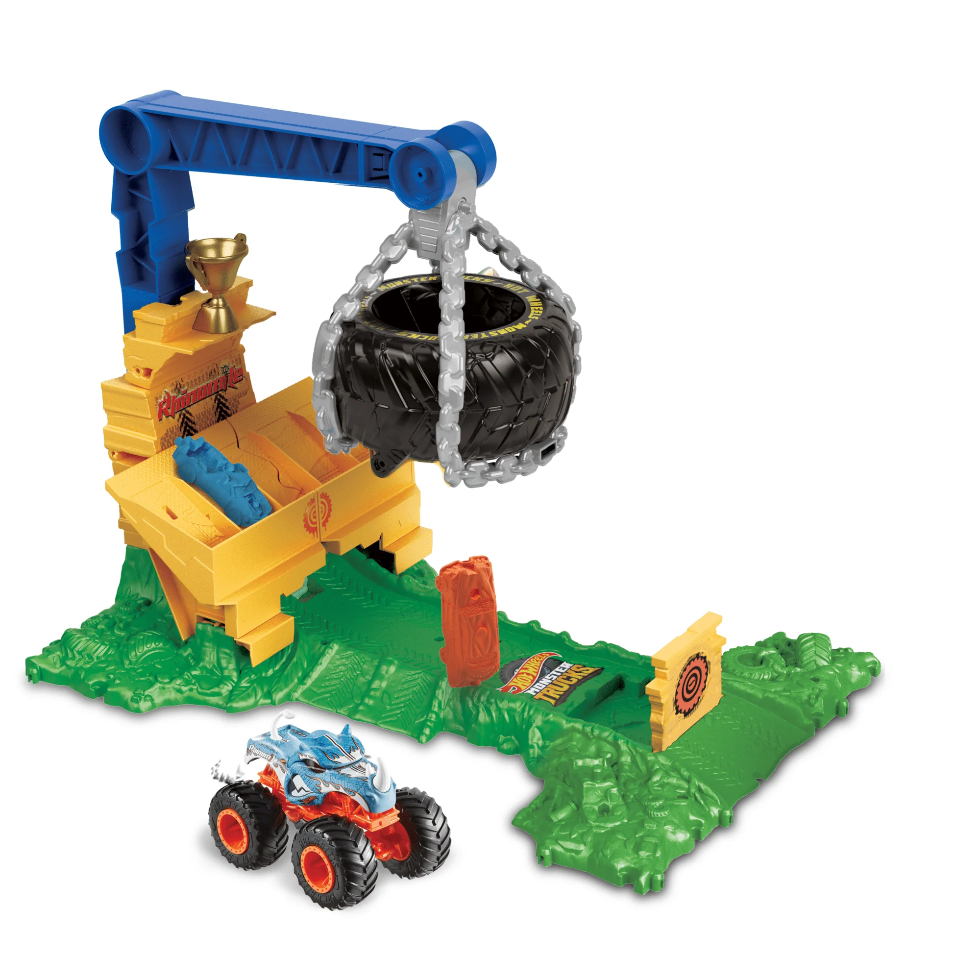Hot Wheels Monster Trucks Pista de Juguete Reto en la Selva