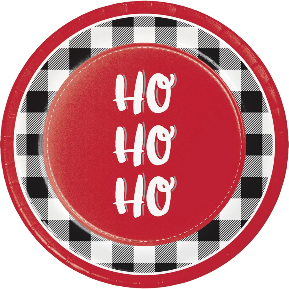 Santa Fun 9in Paper Plate 8ct