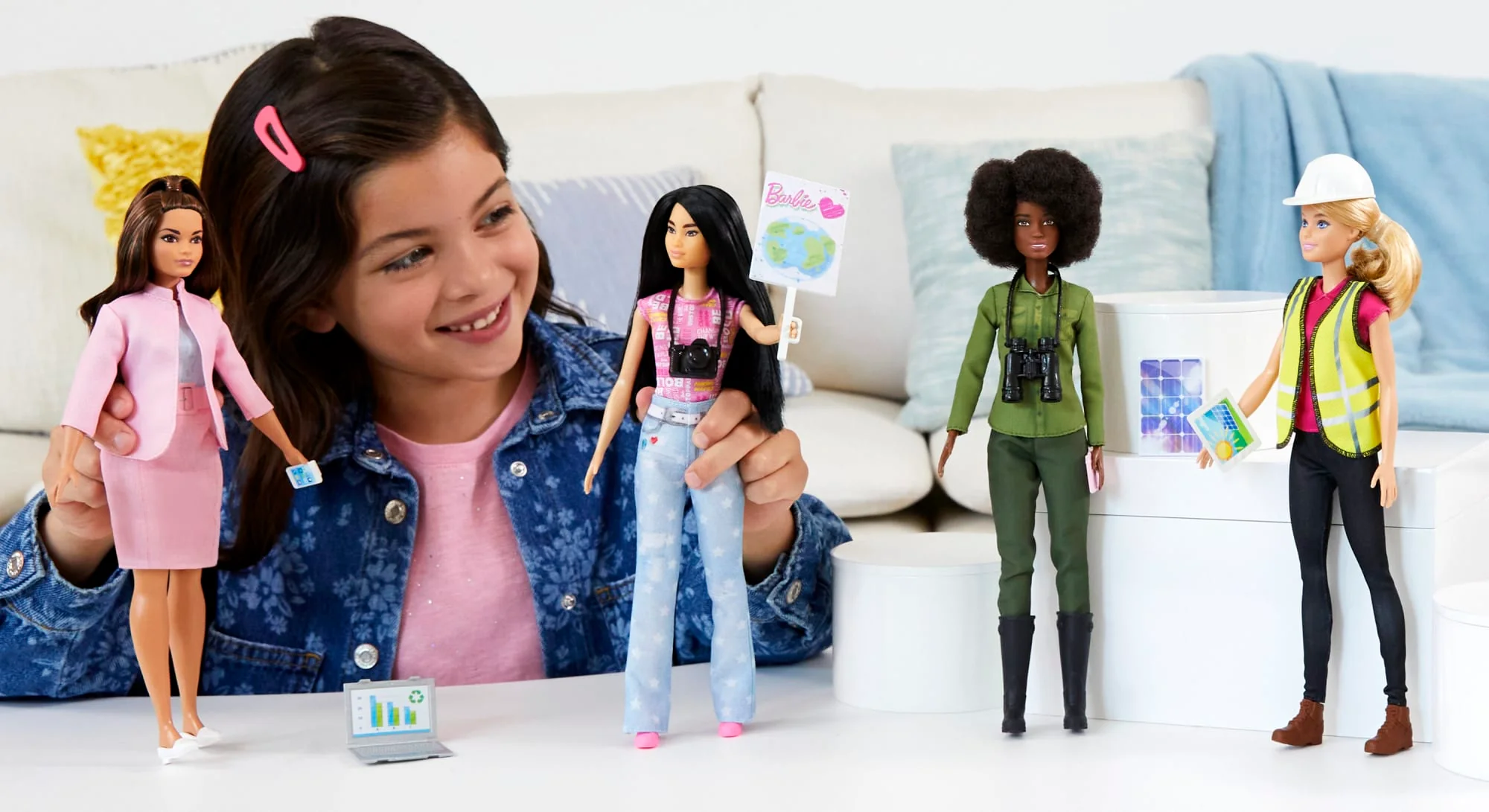 Barbie Eco-Leadership Team 4 Doll Set, Recycled Plastic (Except Head & Hair)