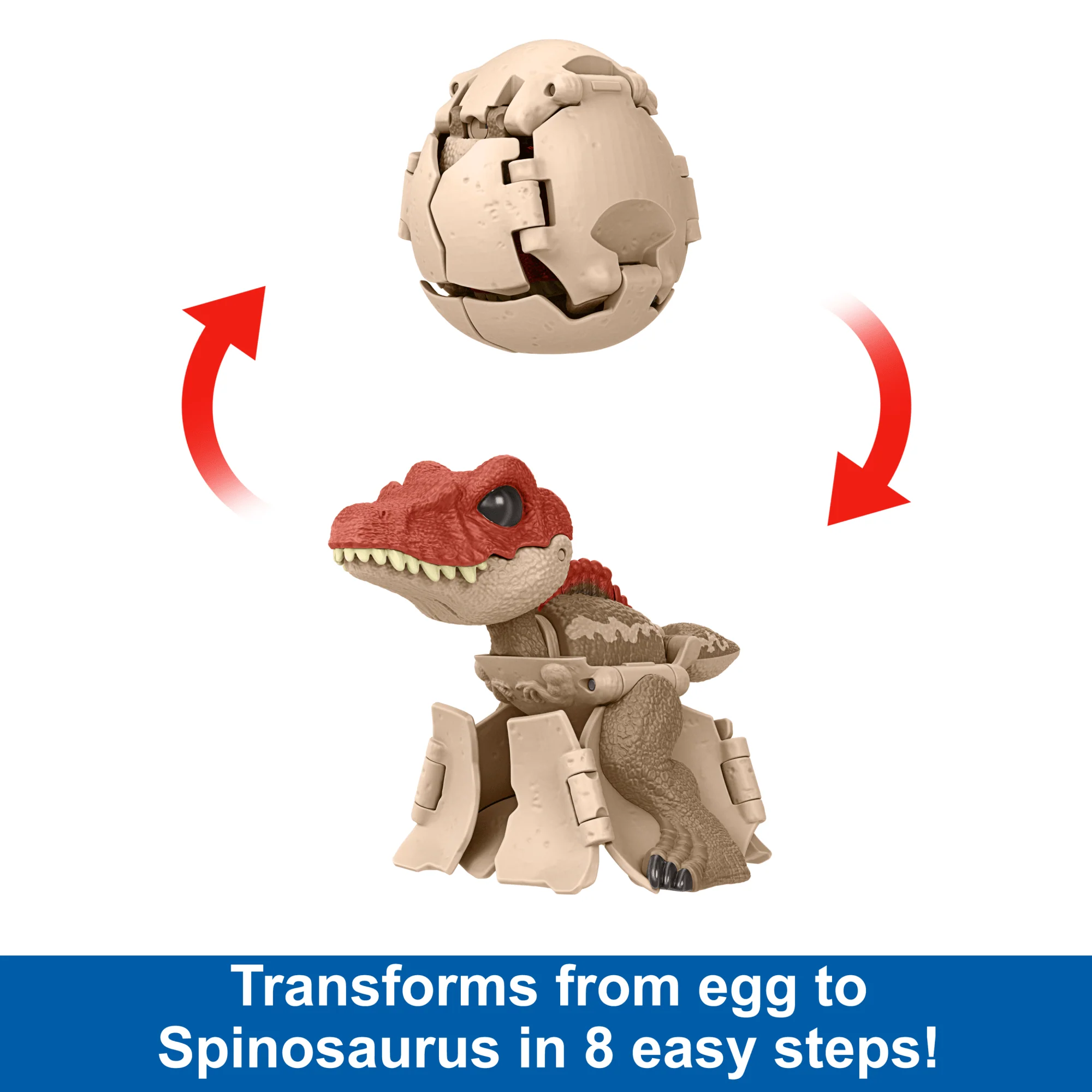 Jurassic World Egg To Spinosaurus Dinosaur Transforming Toy Hidden Hatchers