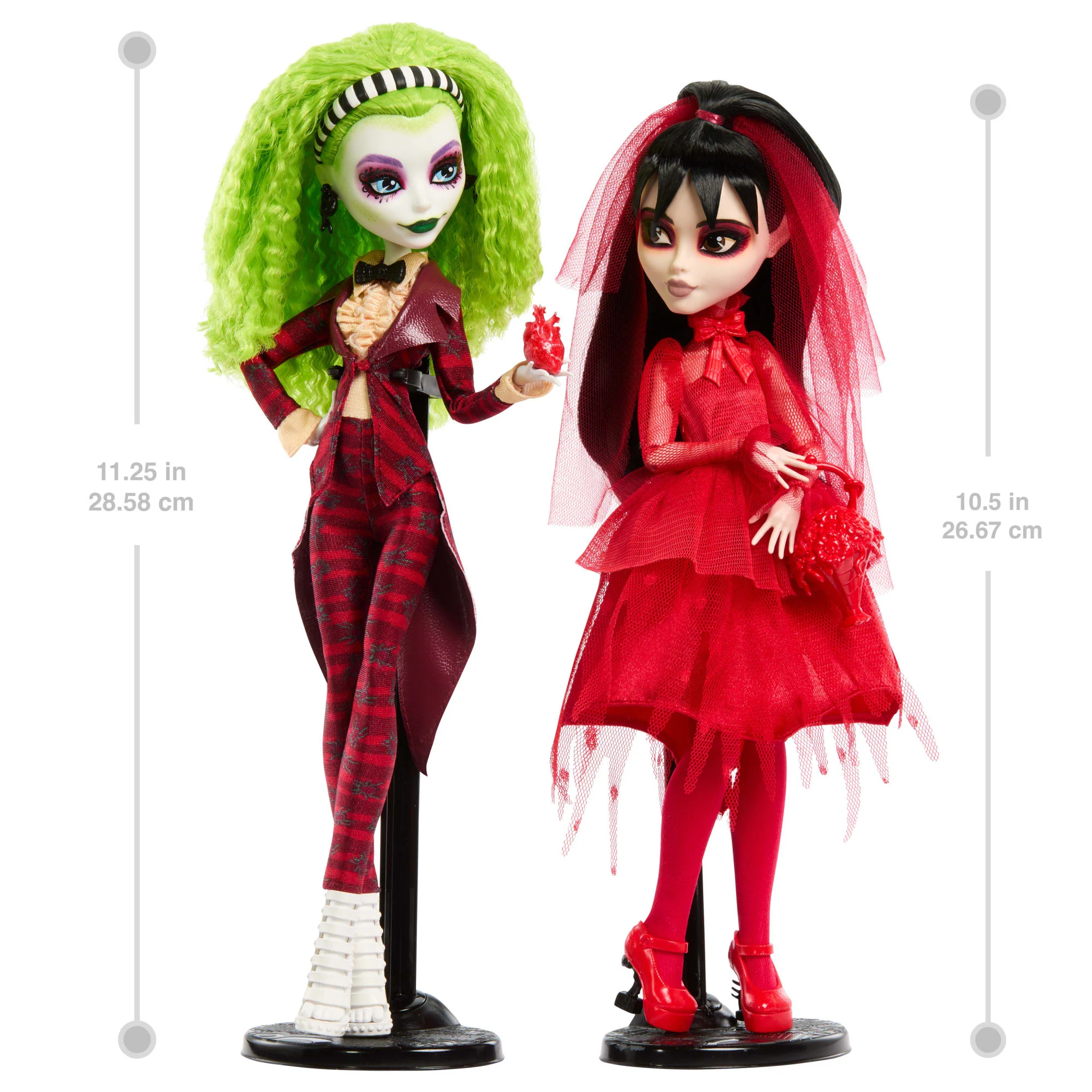 Monster High Skullector Betelgeuse And Lydia Collectible Dolls, Beetlejuice Beetlejuice 2-Pack