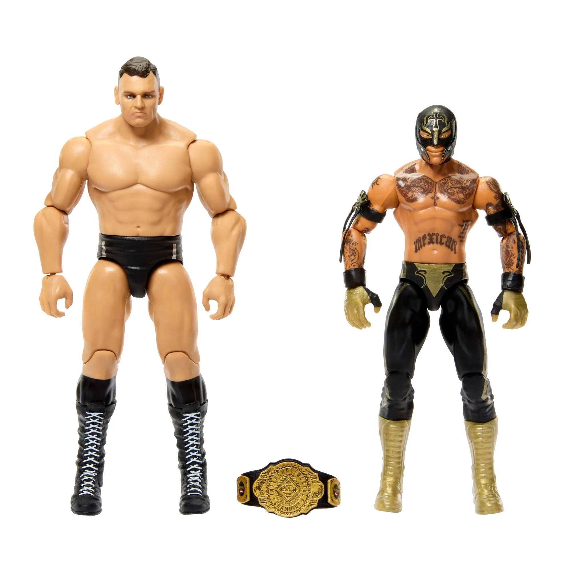 WWE Championship Showdown Rey Mysterio & Gunther 2-Pack Action Figures & Accessory