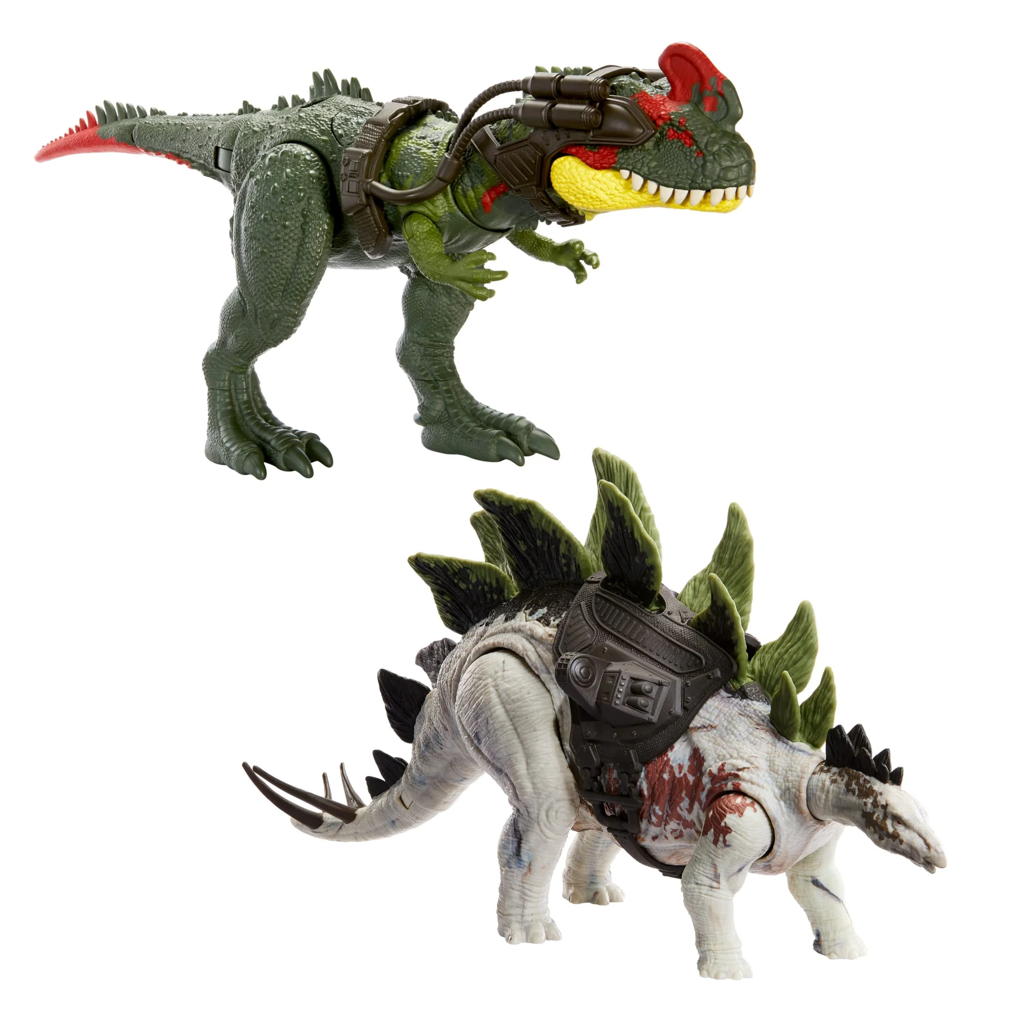 Jurassic World Gigantic Trackers Dinosaur Action Figures Toys, Large Species, Attack Motion