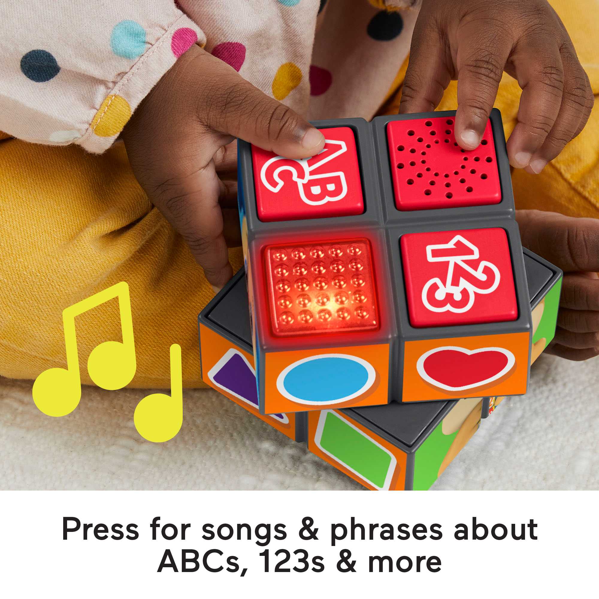 Fisher-Price Baby Learning Toy With Lights And Music, Puppy's Activity Cube - French Version
