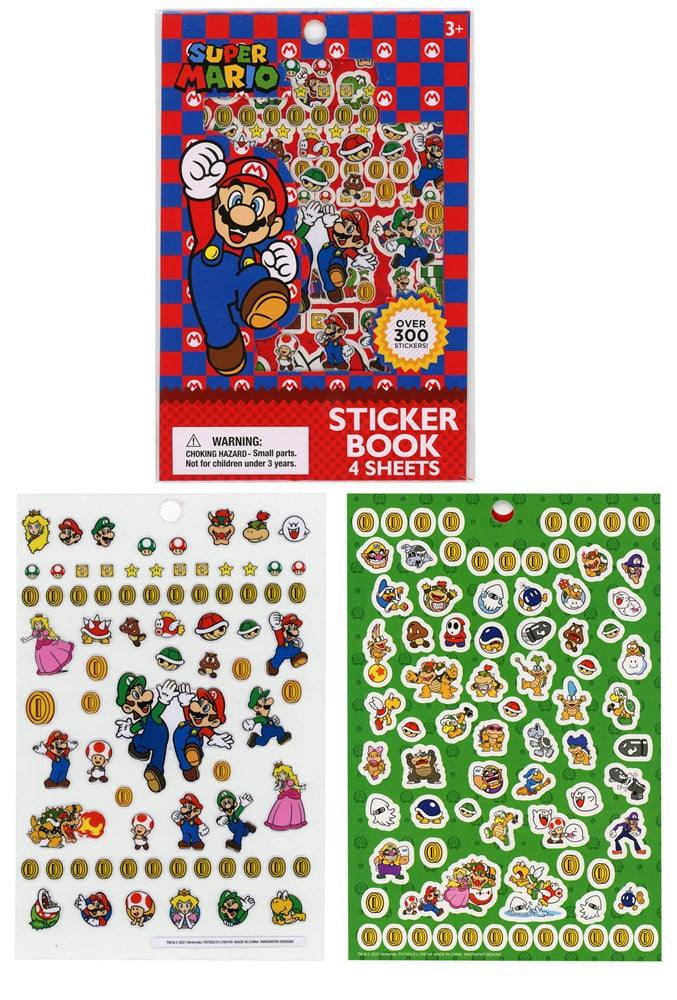Mario Sticker Book With Puffy Stickers 4 Sheet 5.5x.10x8.25