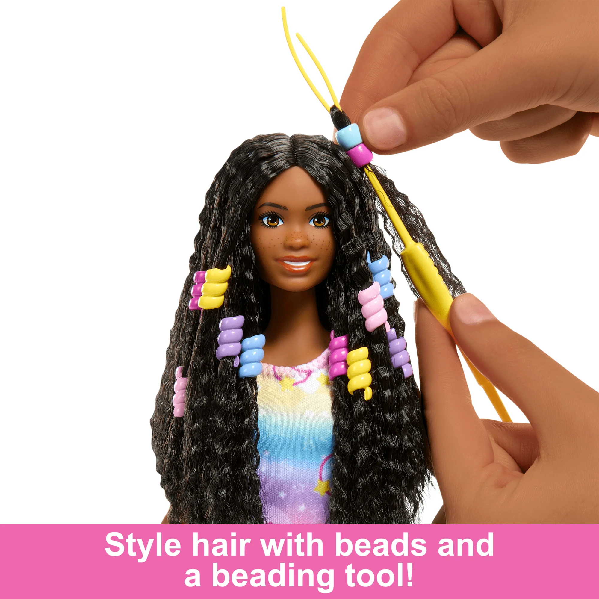 Barbie “Brooklyn” Hairstyling Doll & Playset With 50+ Accessories, Includes Extensions, Bonnet & More