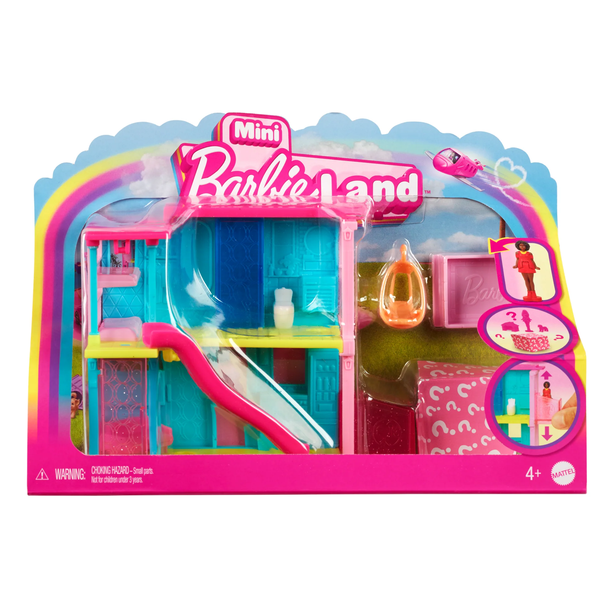 Barbie Mini Barbieland Doll House Playsets With 1.5-inch Doll, Furniture & Accessories