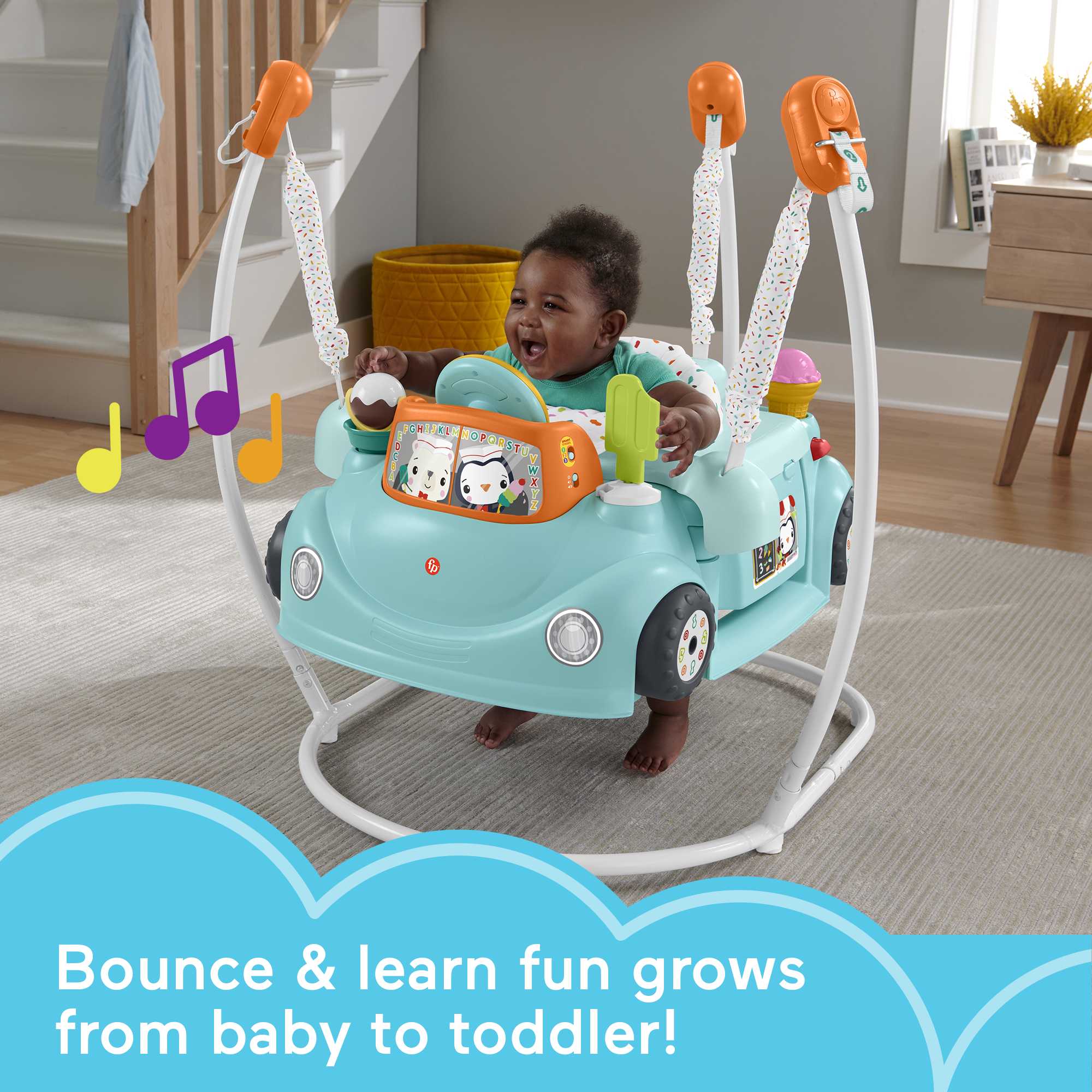 Fisher-Price 2-In-1 Sweet Ride Jumperoo Baby Activity Center For Infants And Toddlers