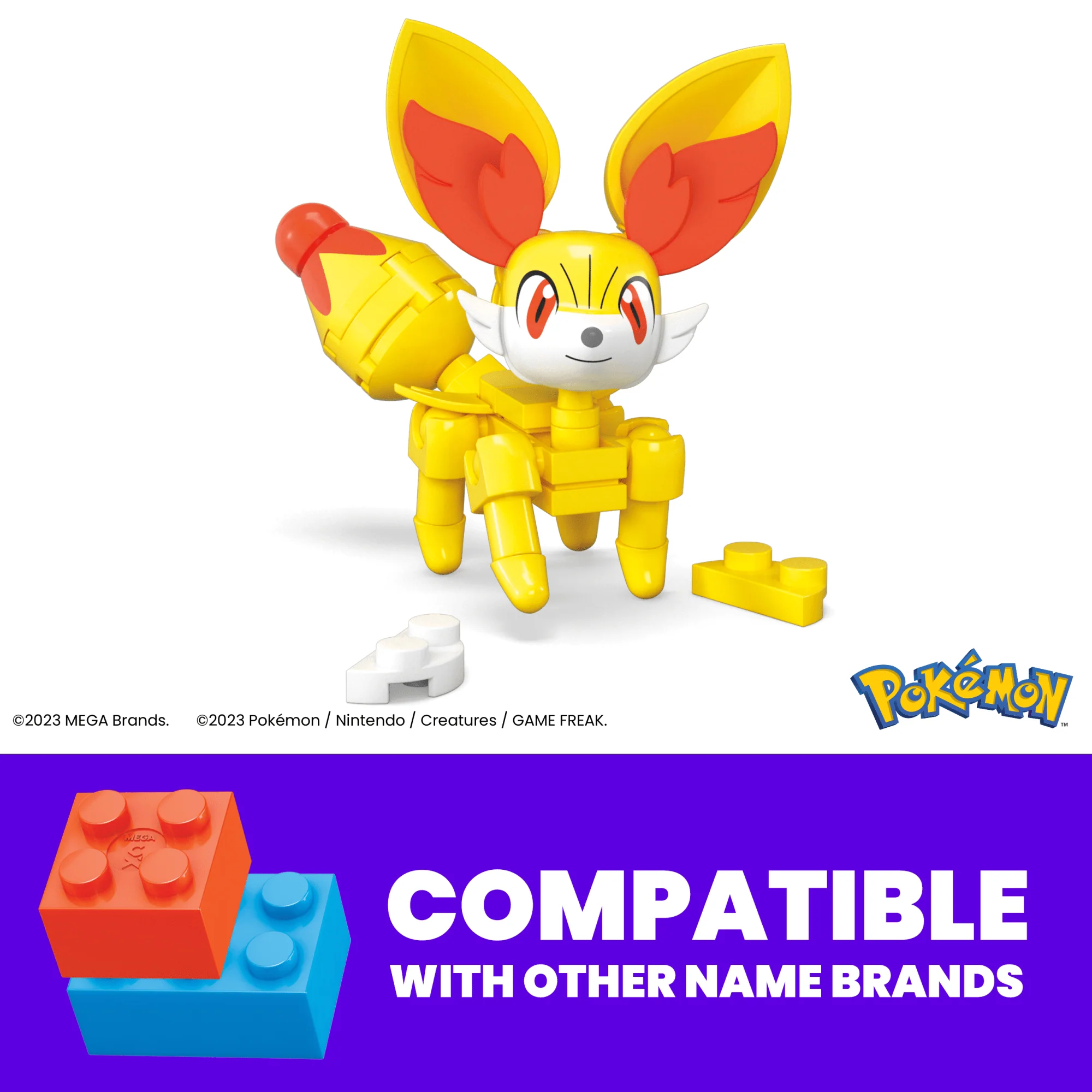 MEGA Pokémon Fennekin Building Toy Kit, Poseable Action Figure (32 Pieces) For Kids