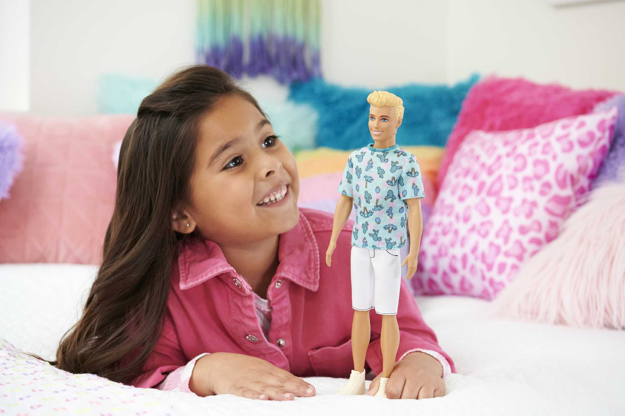 Barbie Ken Fashionistas Doll #211 With Blond Hair And Cactus Tee