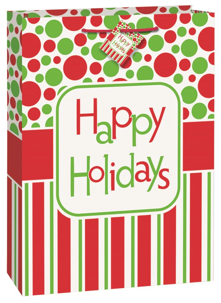 Gift Bag (XL) 1ct - Happy Holidays