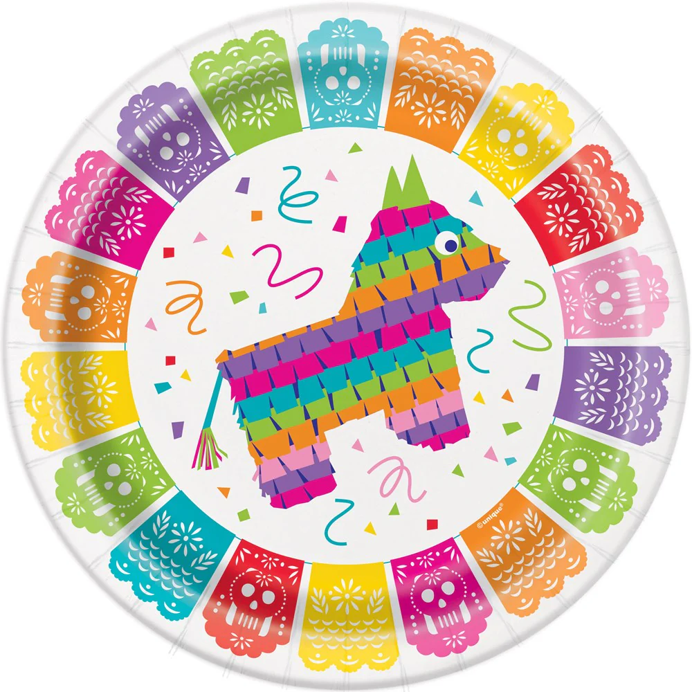 Mexican Fiesta Plate (L) 8ct