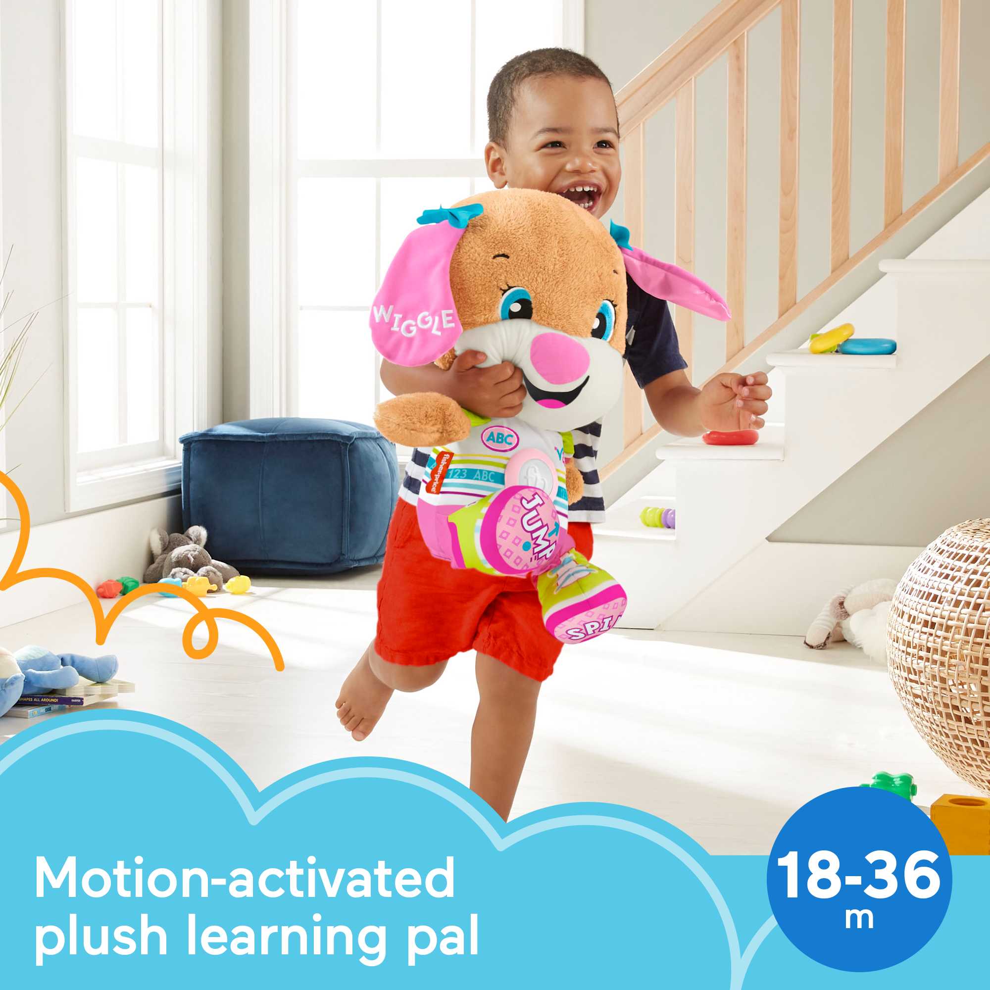 Fisher-Price Laugh & Learn So Big Sis, Large Musical Plush Learning Toy