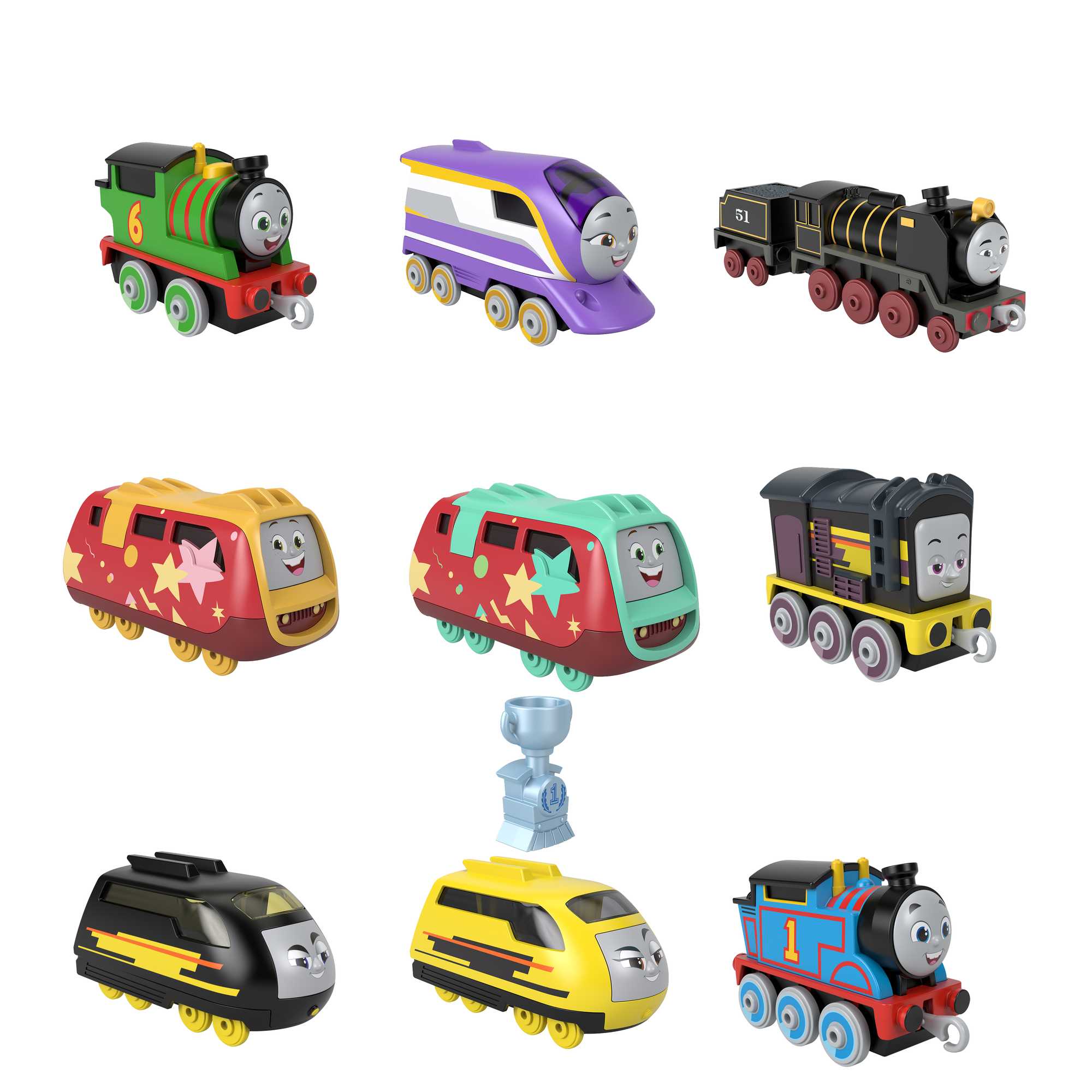 Thomas & Friends Sodor Cup Racers 9-Pack Of Diecast Push-Along Toy Train Engines Ages 3+Y