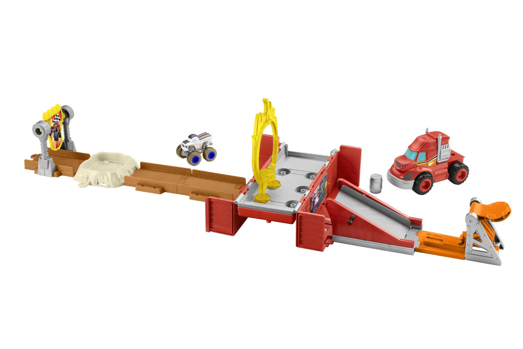Fisher-Price Blaze And the Monster Machines Mud Pit Race Track Playset With 2 Toy Trucks & Slime