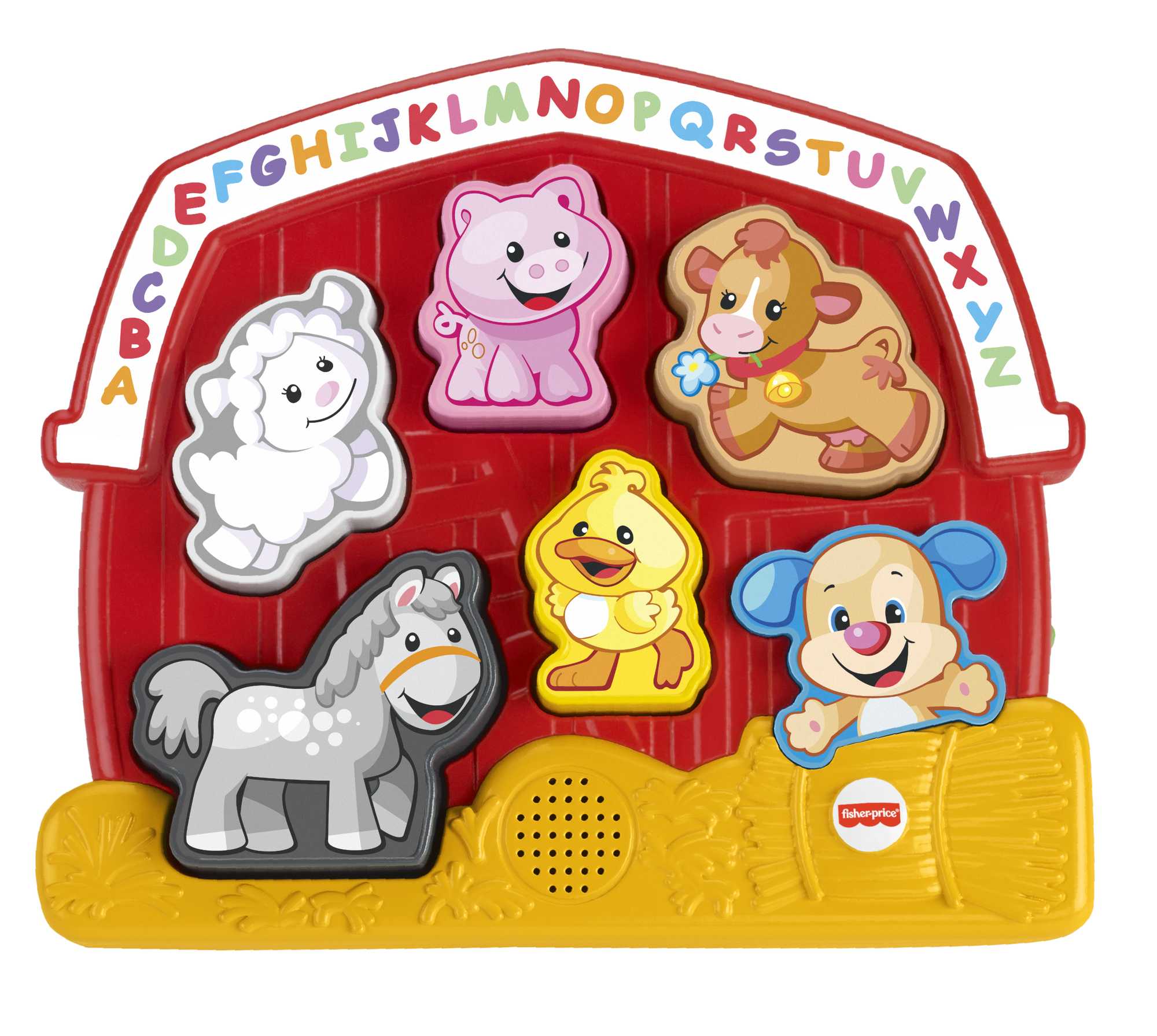 Fisher-Price Laugh & Learn Farm Animal Puzzle Shape Sorting Baby Toy With Music & Sounds