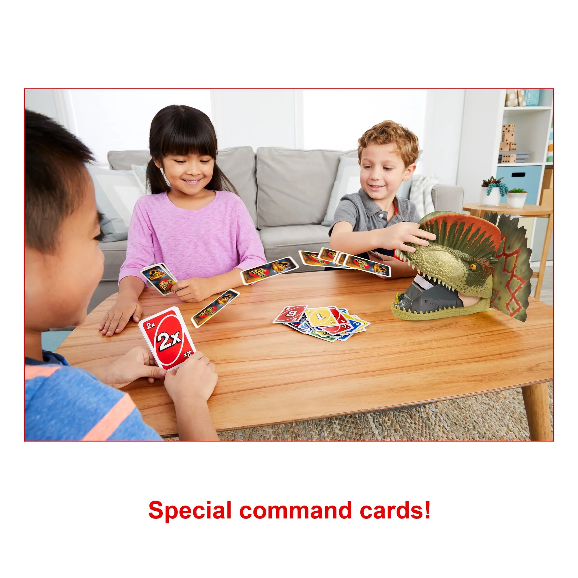 UNO Attack Jurassic World Dominion Card Game With Dinosaur Card Launcher