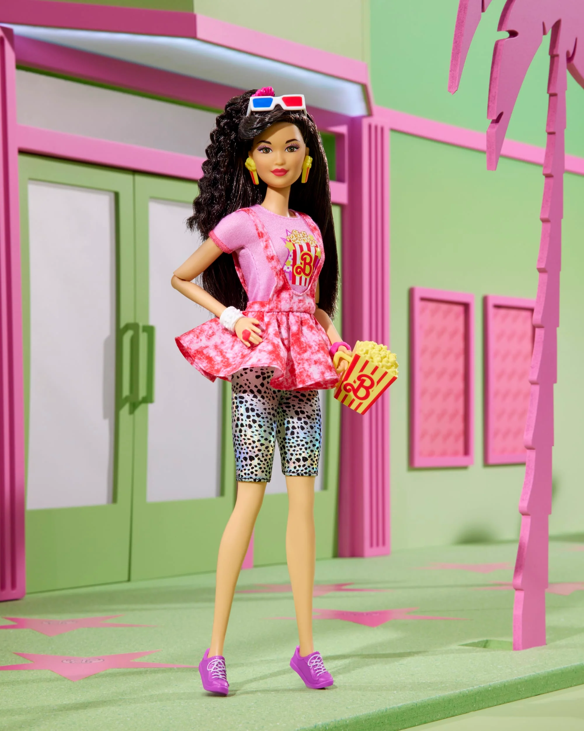 Barbie Doll, Black Hair, 80s-Inspired Movie Night, Barbie Rewind