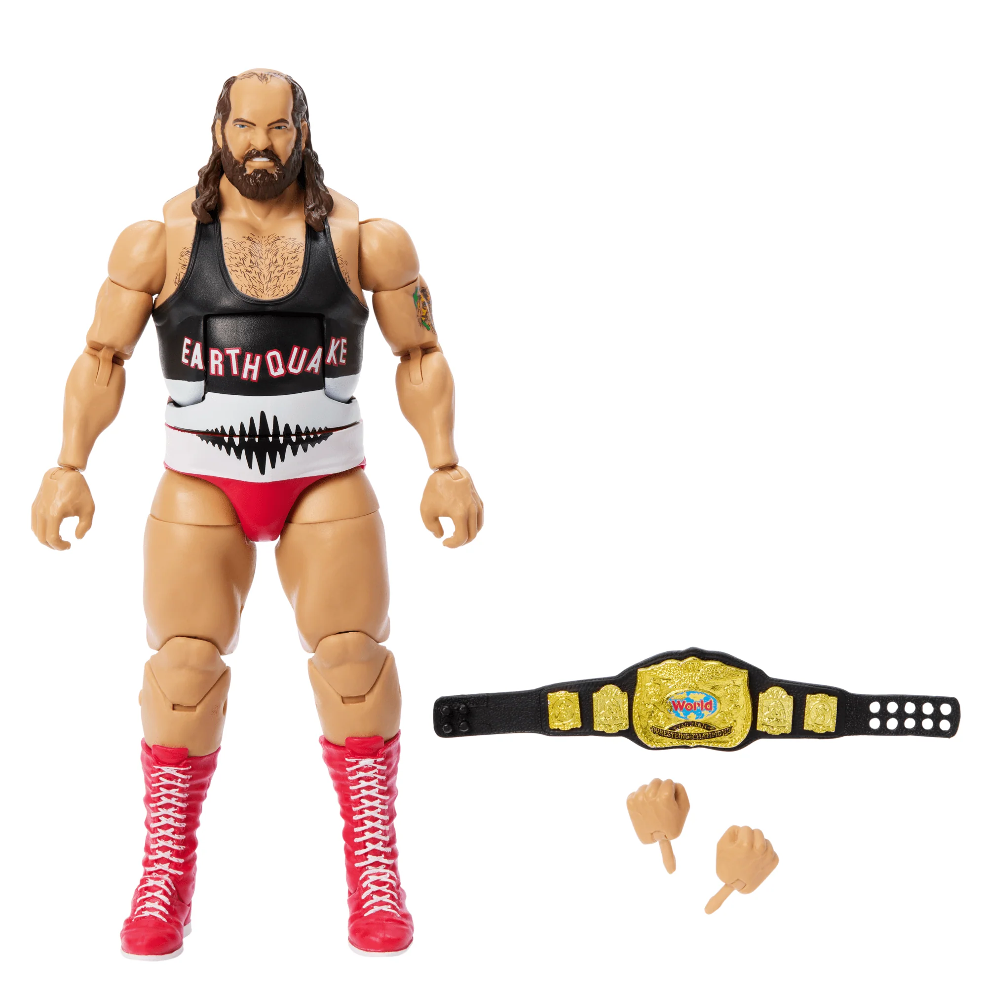 WWE Elite Earthquake Action Figure, 6-inch Collectible Superstar With Articulation & Accessories