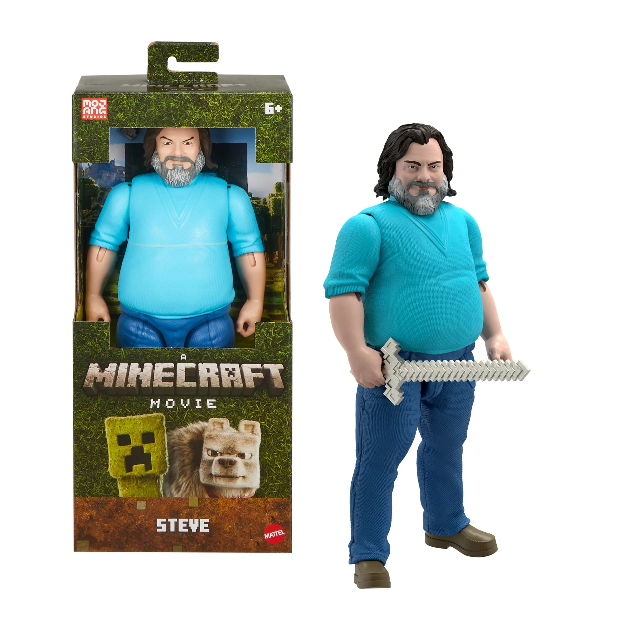 Minecraft-Figurine Articulée Steve-Taille de 30 Cm et Inspirée du Film