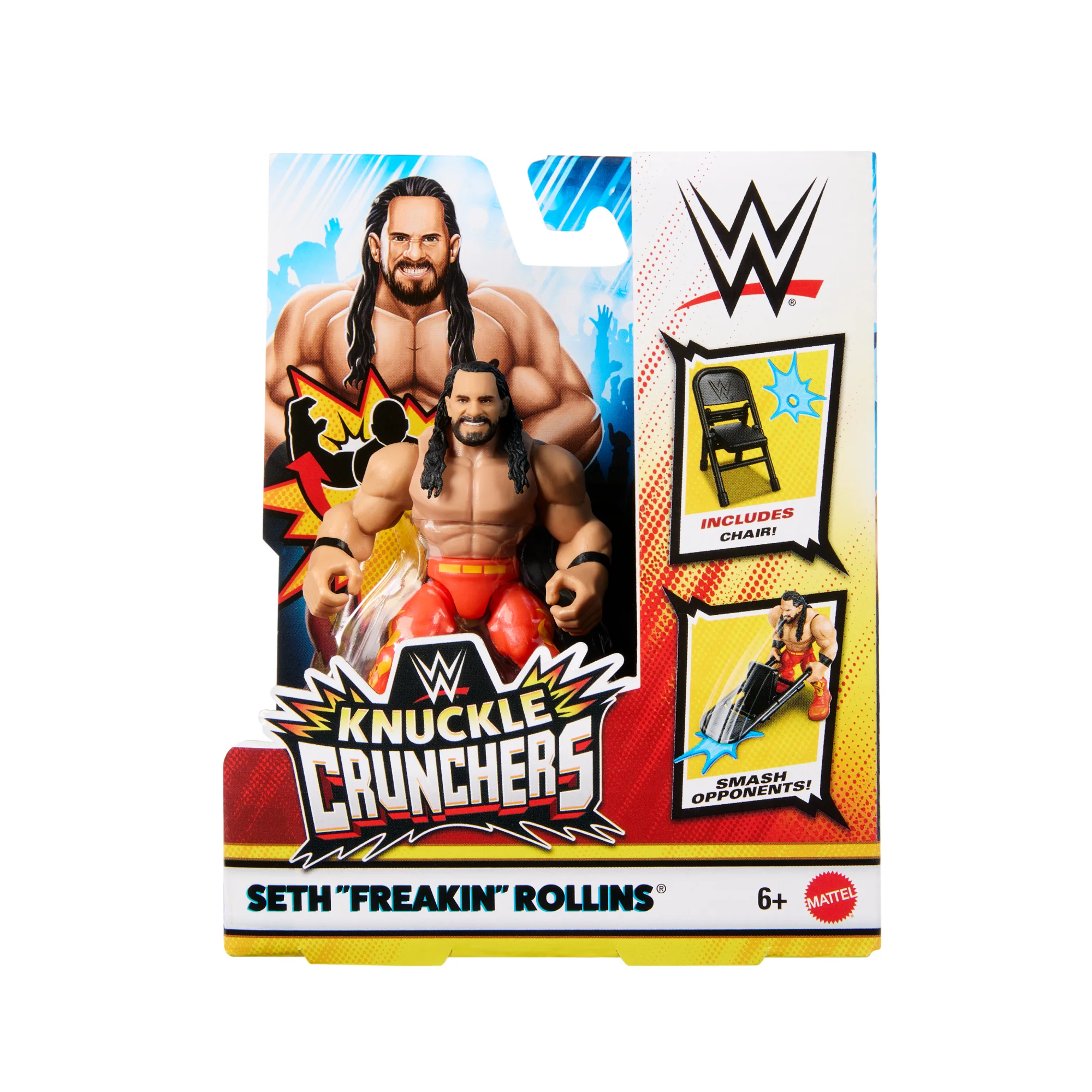 WWE Action Figure Knuckle Crunchers Seth Rollins With Battle Accessory