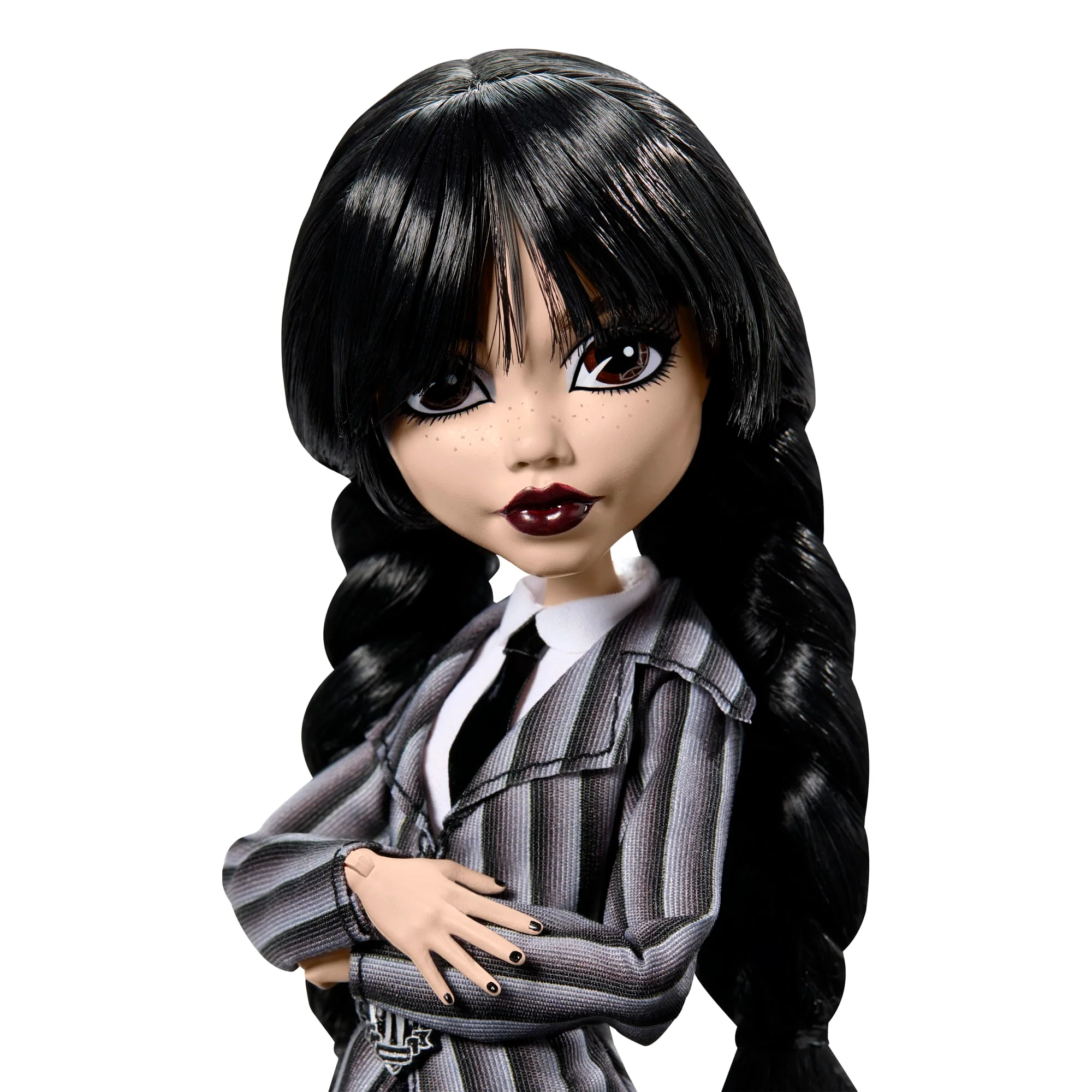 Monster High Wednesday Collectible Doll, Wednesday Addams in Nevermore Academy Uniform With thing