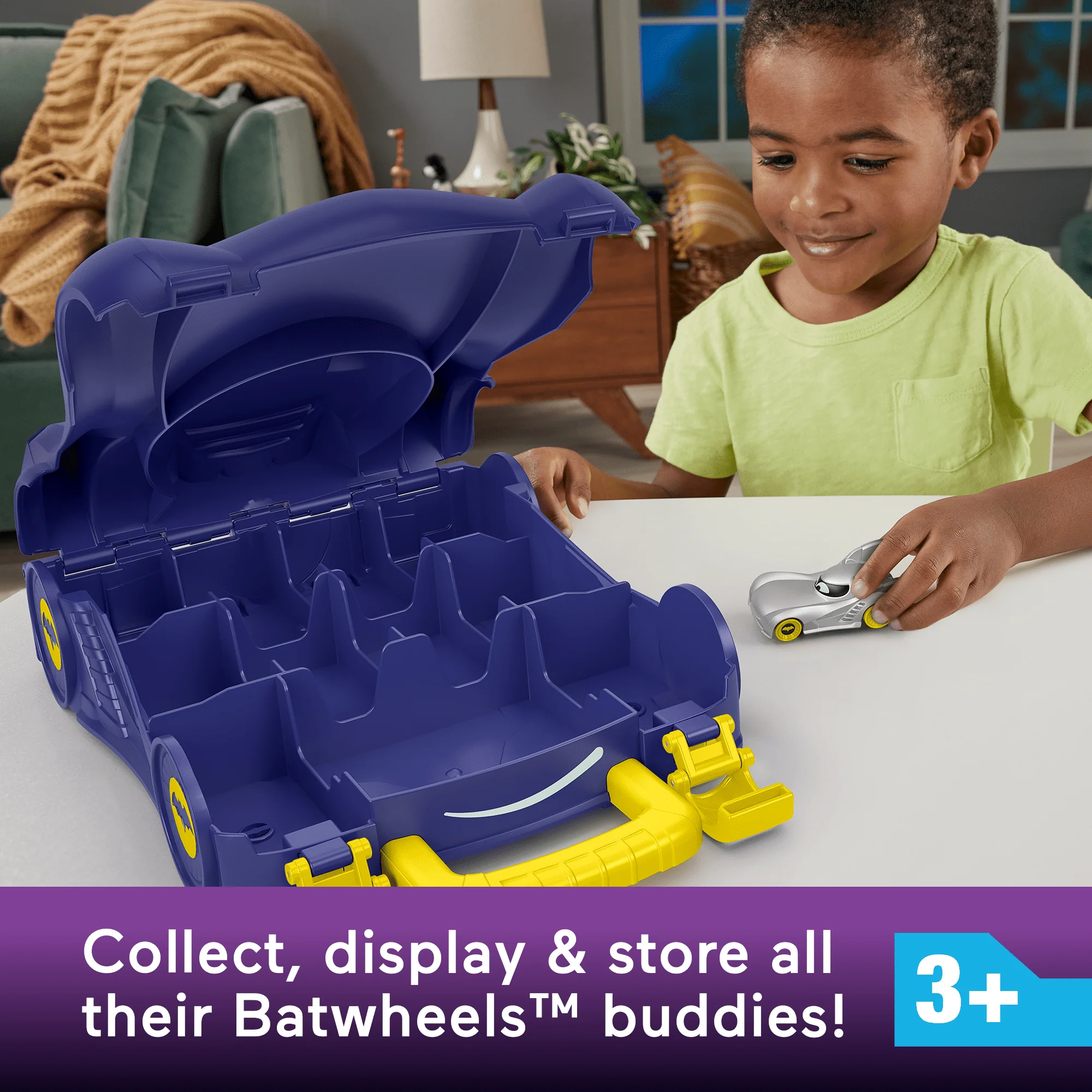 Fisher-Price DC Batwheels Bam The Batmobile Carrying Case With 1:55 Scale Toy Car