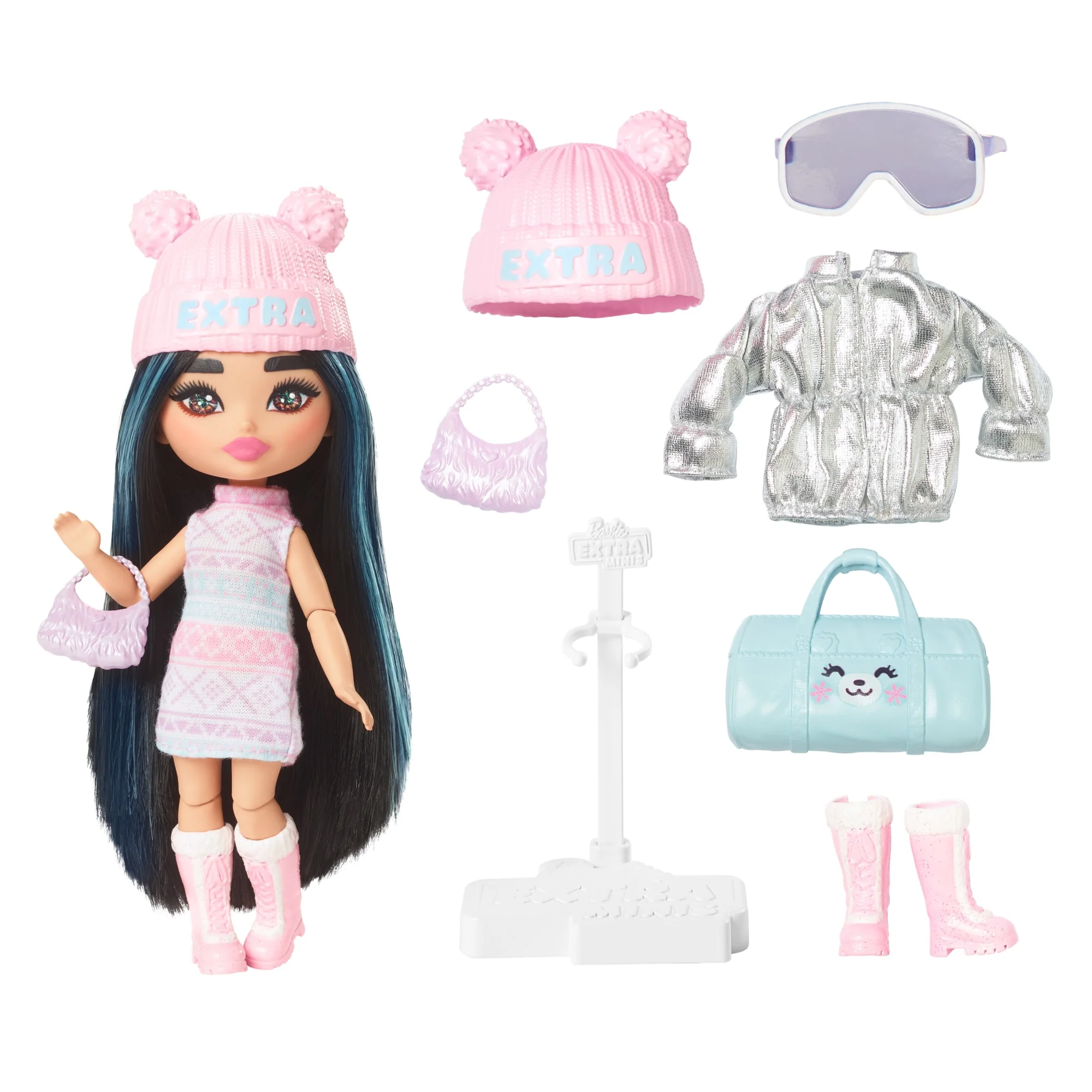 Barbie Extra Minis Travel Doll With Winter Fashion, Barbie Extra Fly