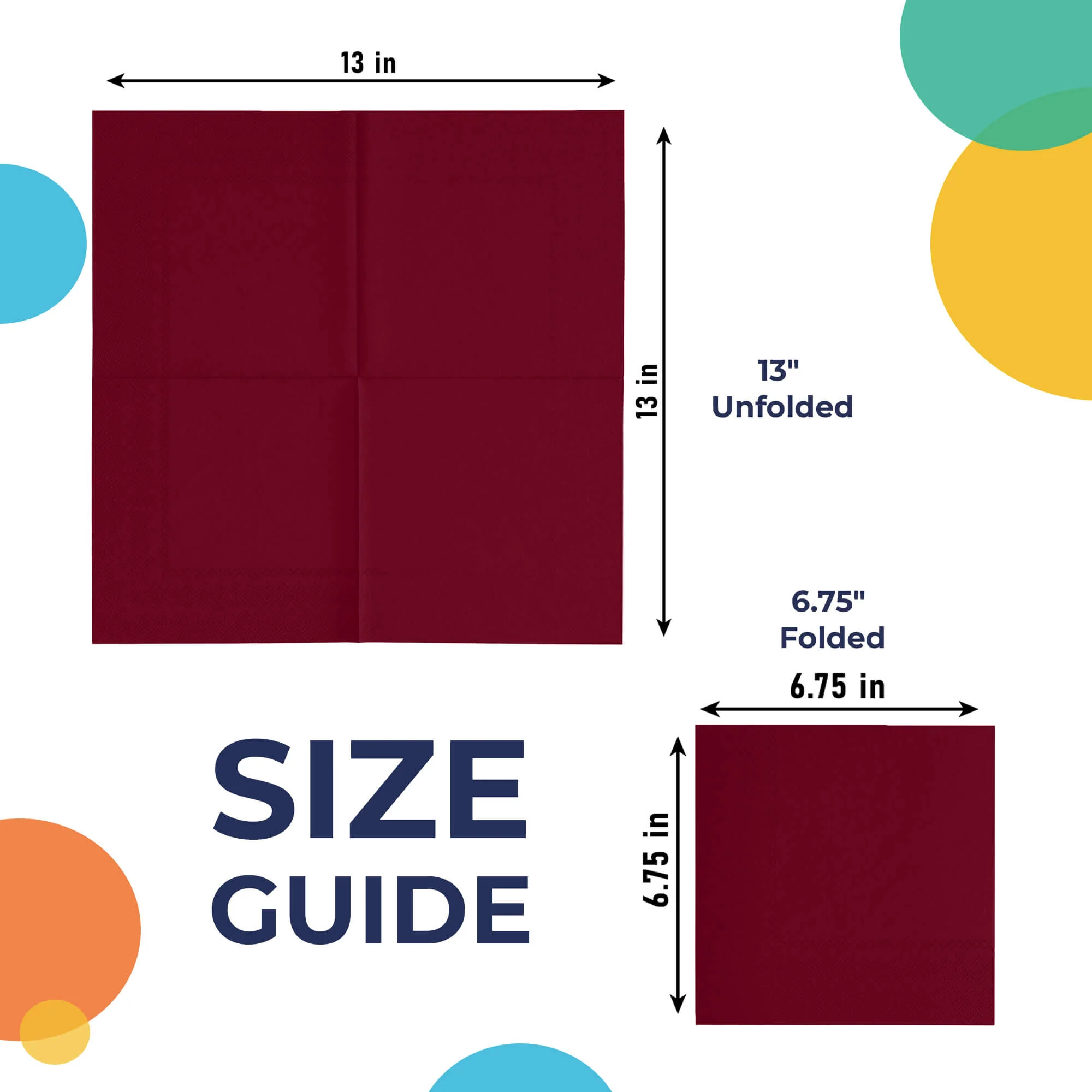 Burgundy Luncheon Napkins | 50 Count