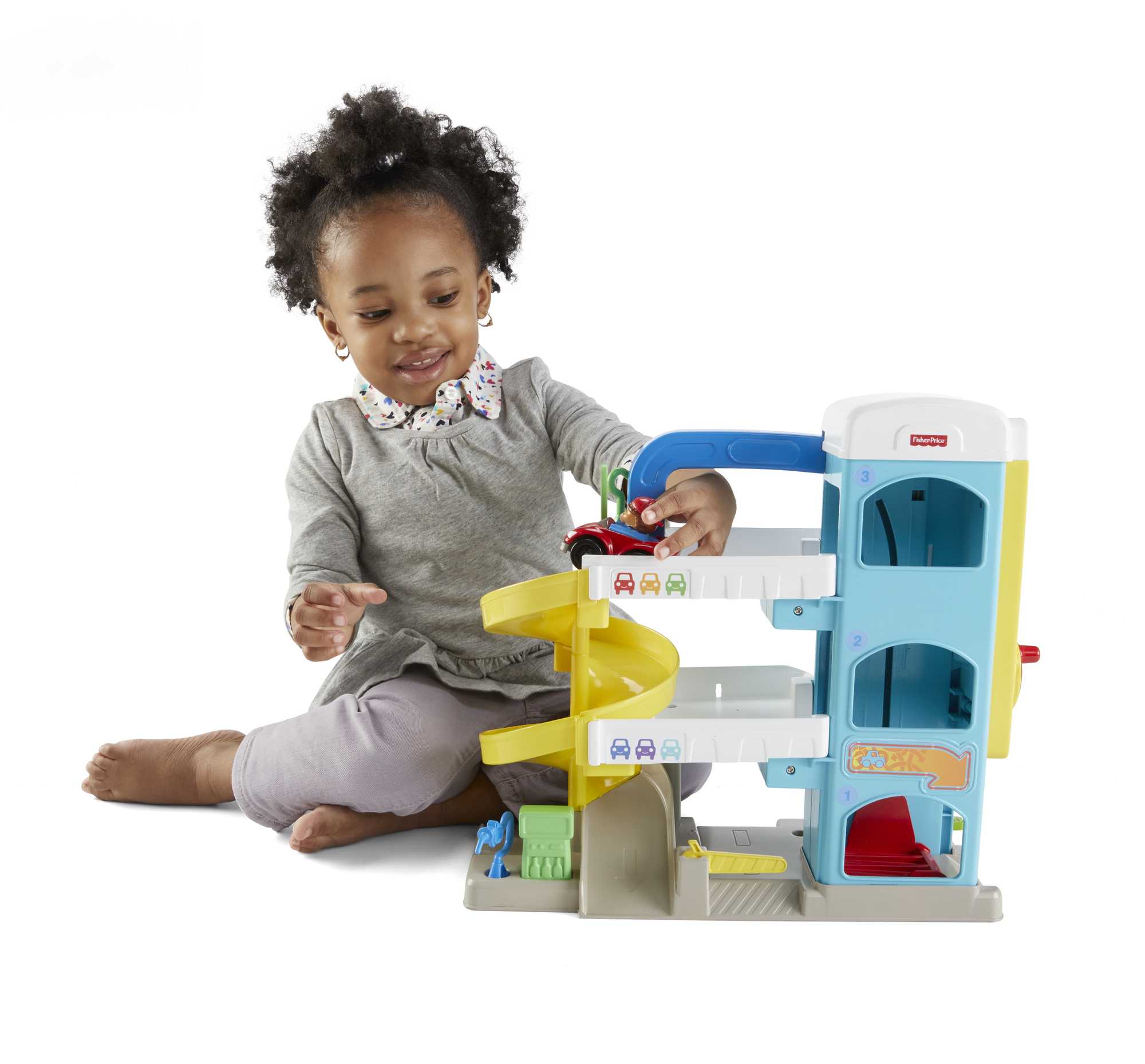 Fisher-Price Little People Helpful Neighbor's Garage With 2 Wheelies Vehicles