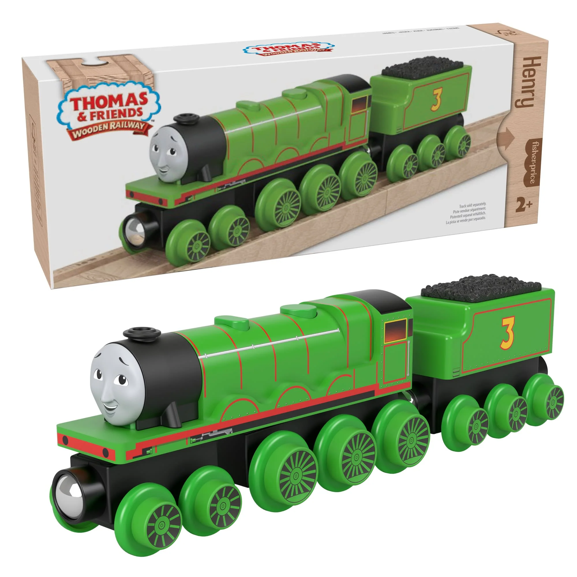 Fisher-Price Thomas & Friends Wooden Railway Henry Engine And Coal-Car