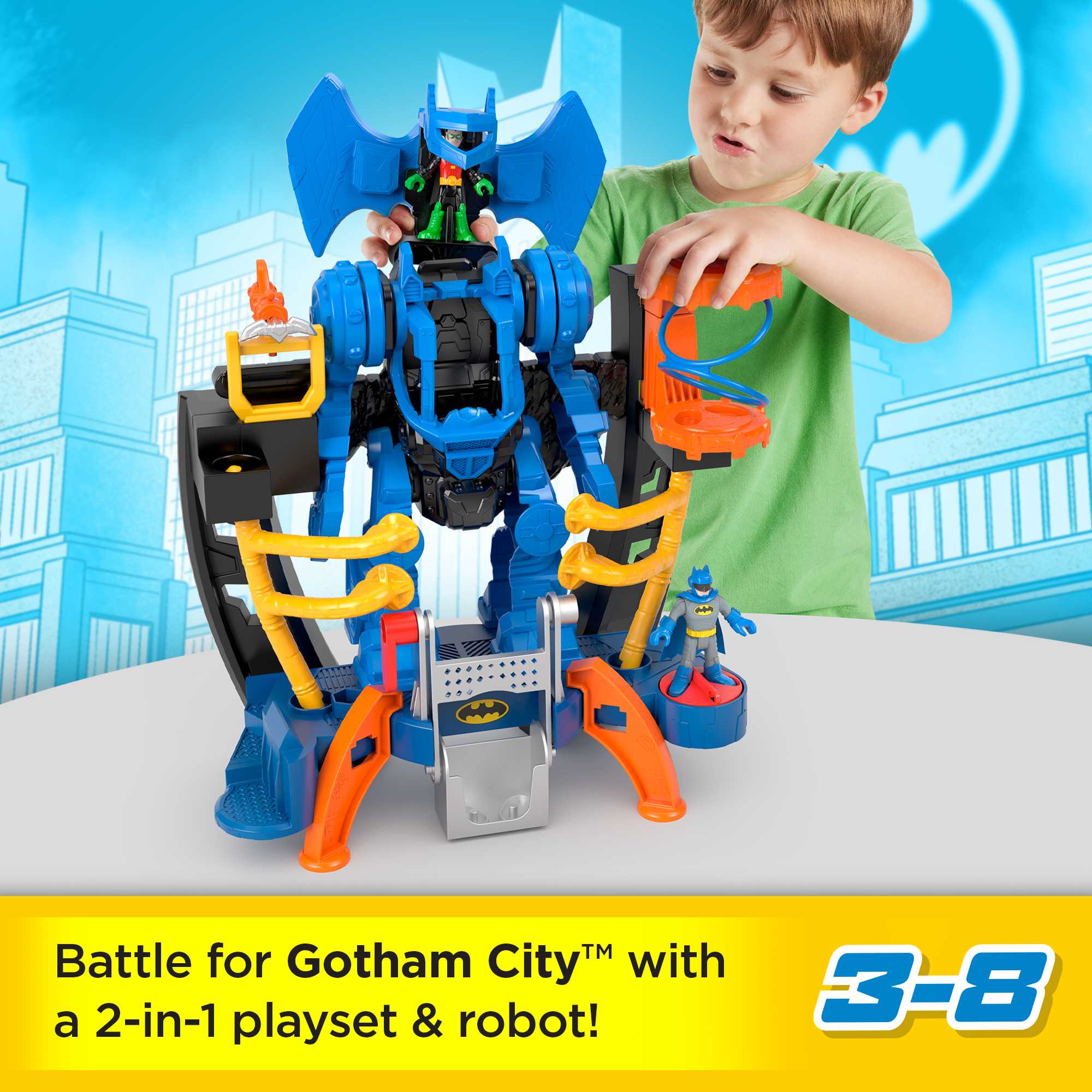 Imaginext DC Super Friends Batman Playset, Robo Command Center With Detachable 10-Inch Robot
