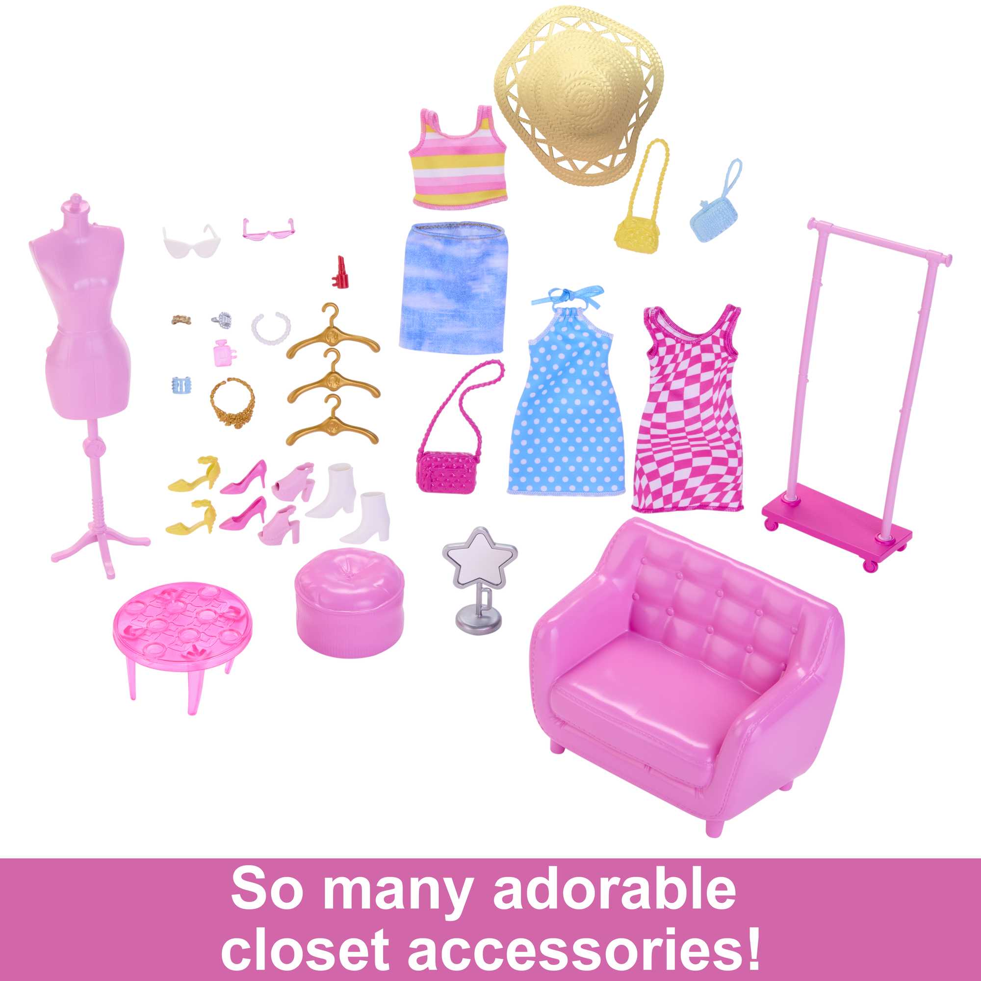 Barbie Doll And Fashion Set, Barbie Clothes With Closet Accessories