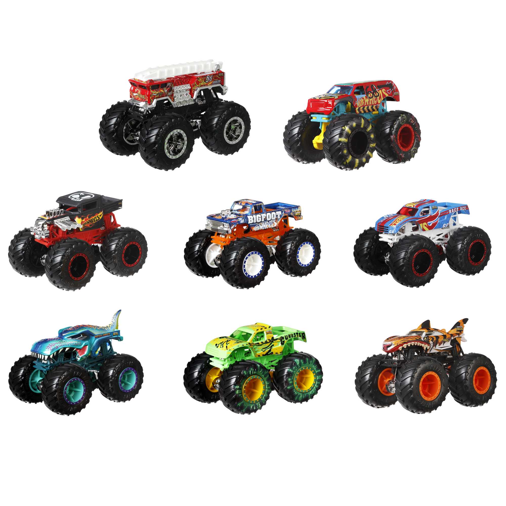 Hot Wheels Monster Trucks Live 8-Pack, Toy Trucks, Gift For Kids 3 Years & Up