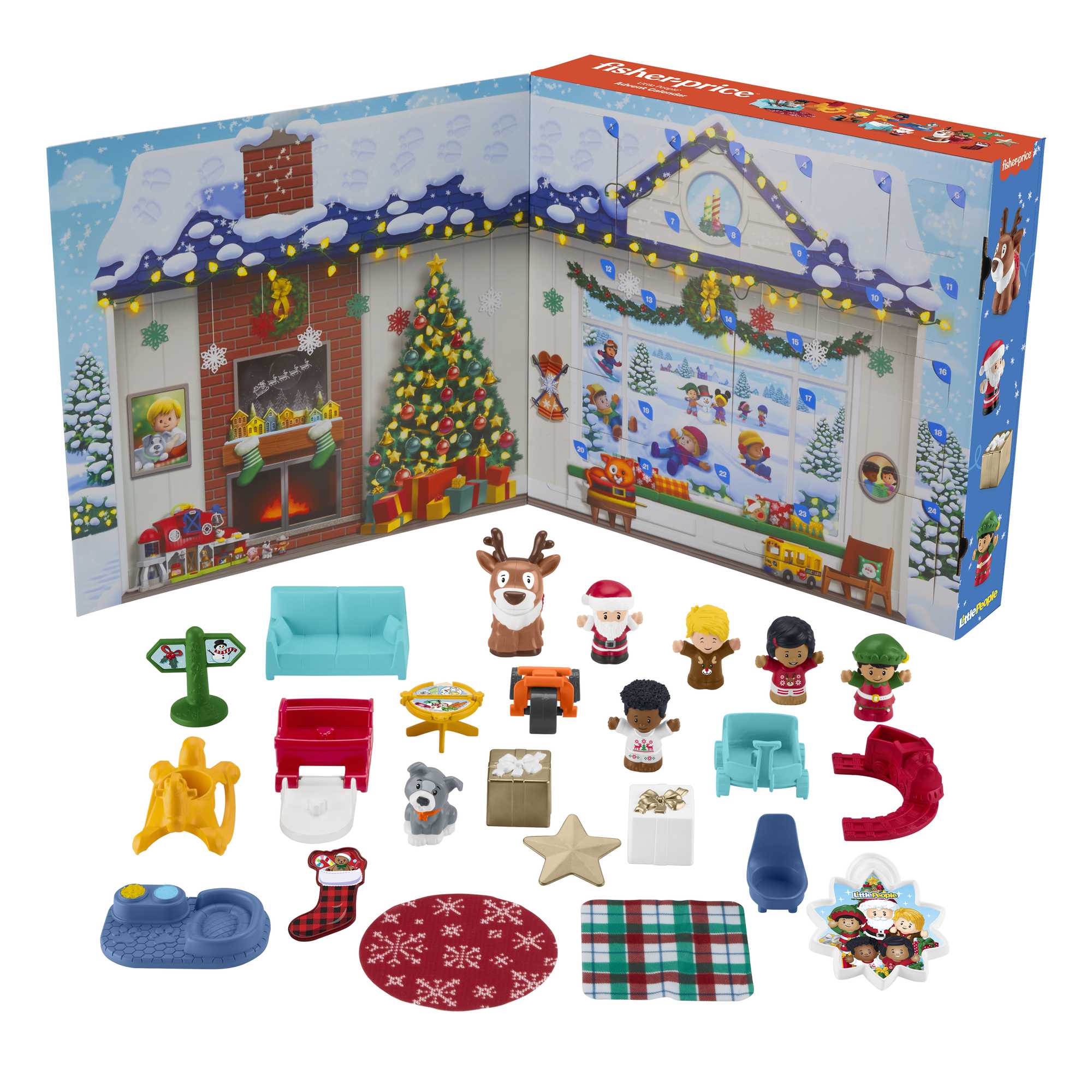 Fisher-Price Little People Advent Calendar, Christmas Playset For Toddlers, 24 Toys