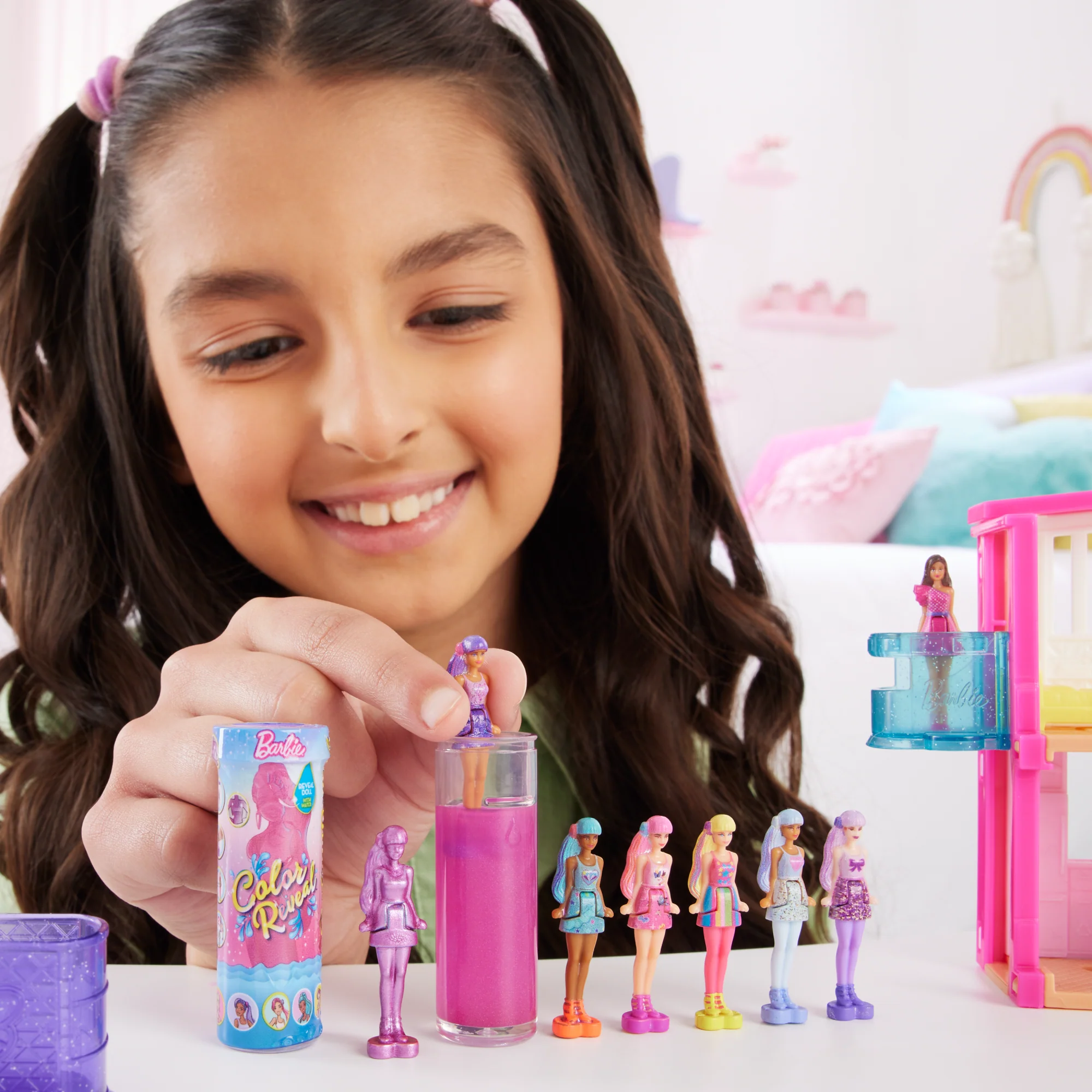 Barbie Mini Barbieland Color Reveal Dolls, 1.5-inch Doll With Surprise Water Reveal