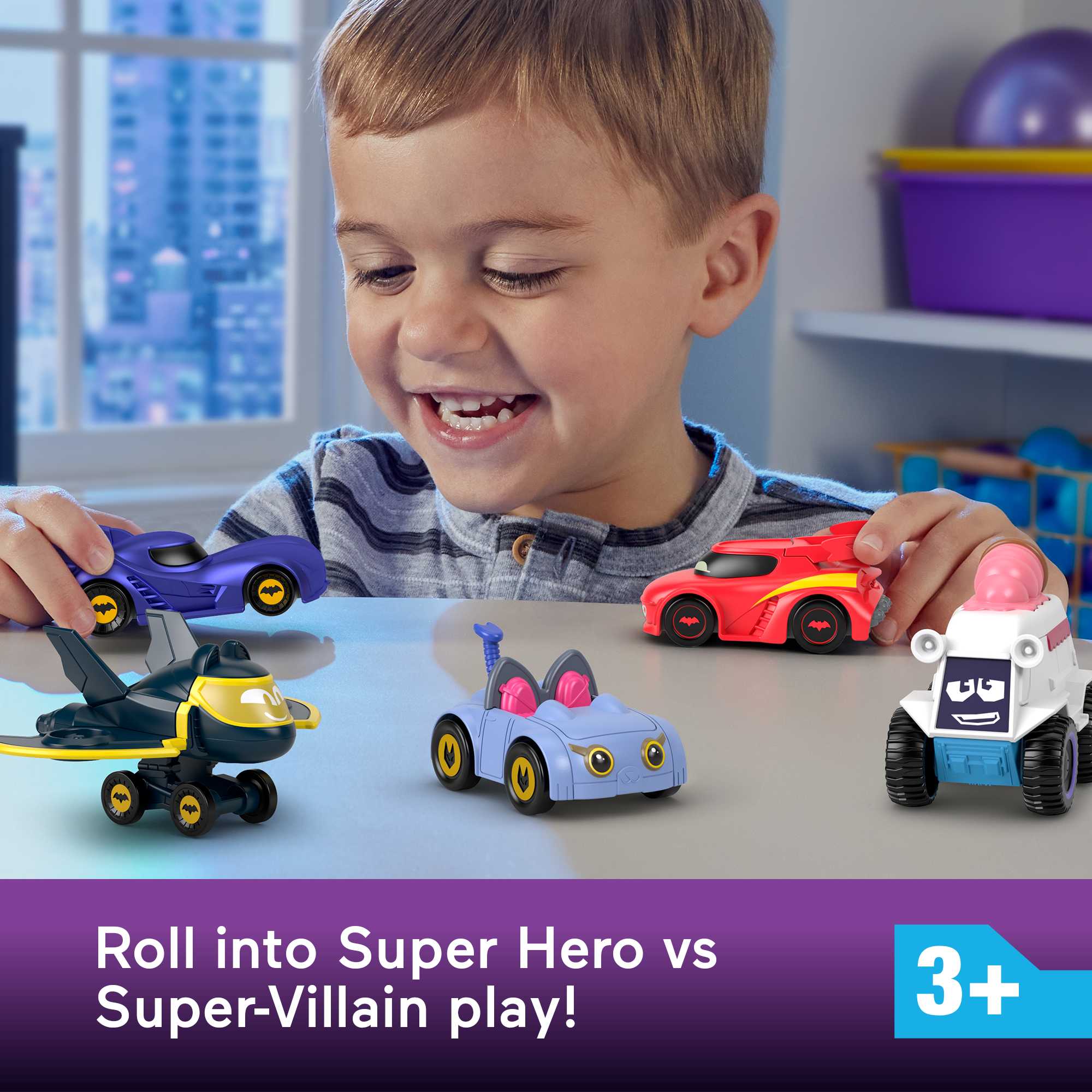Fisher-Price DC Batwheels 1:55 Scale Vehicle Multipack, Batcast Metal Diecast Cars, 5 Pieces