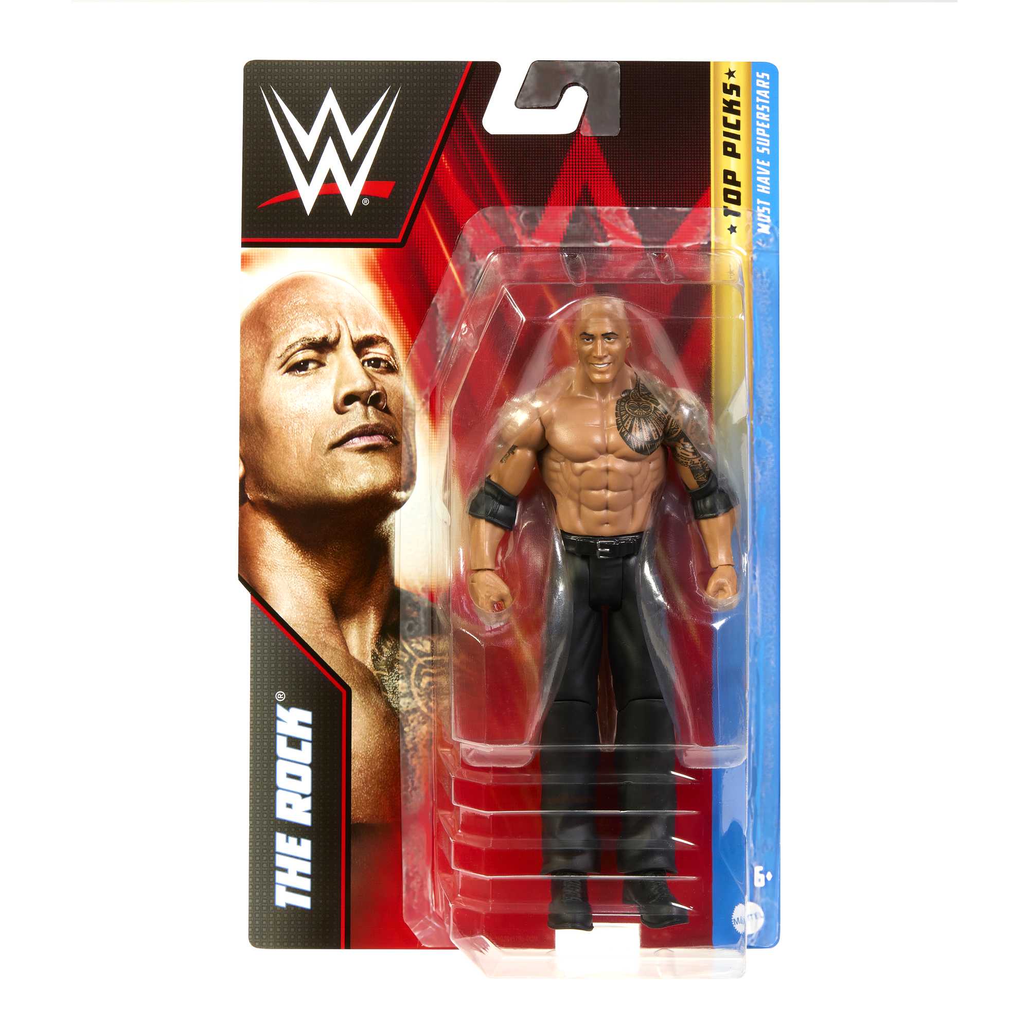 WWE Top Picks The Rock Action Figure, Collectible WWE Toys