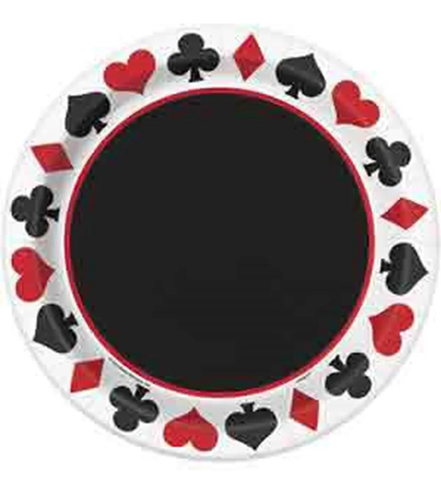 Casino Party Plate (L) 8ct
