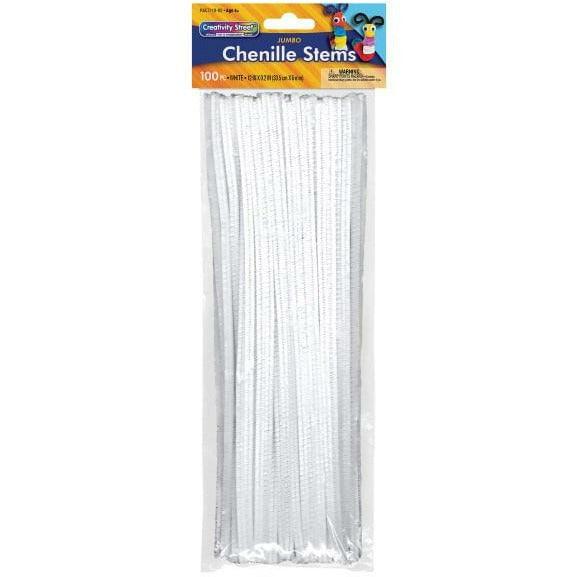 Creativity Street Stem Pipe Cleaners 6mm White 12in 100ct