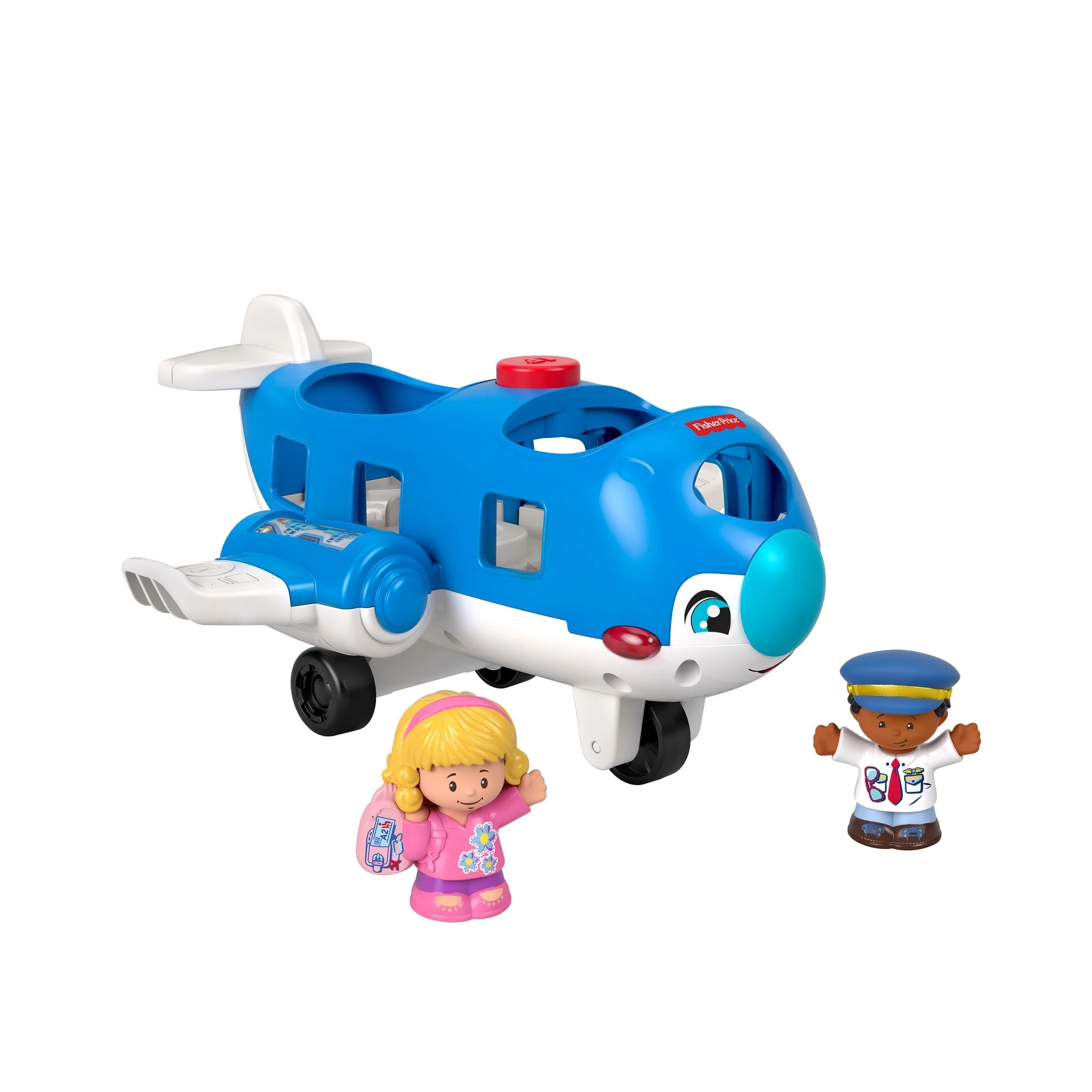 Fisher-Price Little People Airplane Toy With Lights And Sounds, 2 Figures, Toddler Toy, Ffp