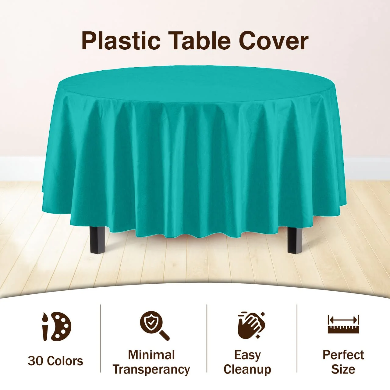 Round Teal Table Cover