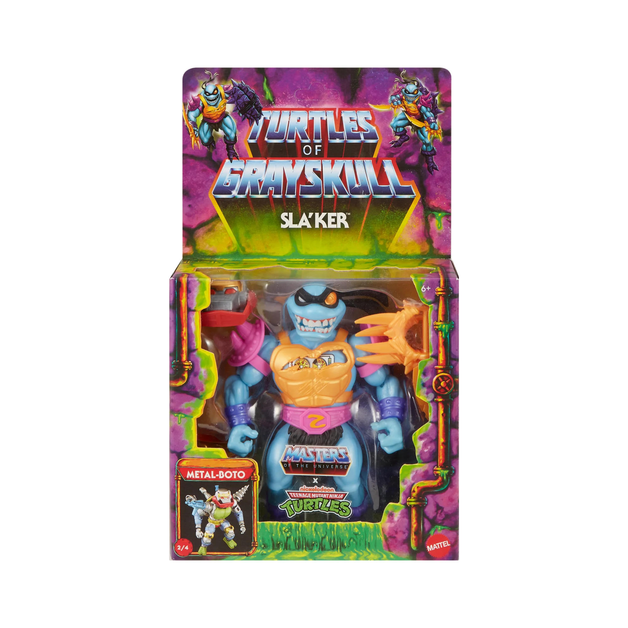 Masters Of Universe Origins Turtles Grayskull Deluxe Sla’Ker Action Figure, Motu TMNT Toy