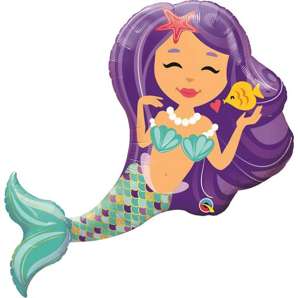 38in Enchanting Mermaid Shape Foil Balloon