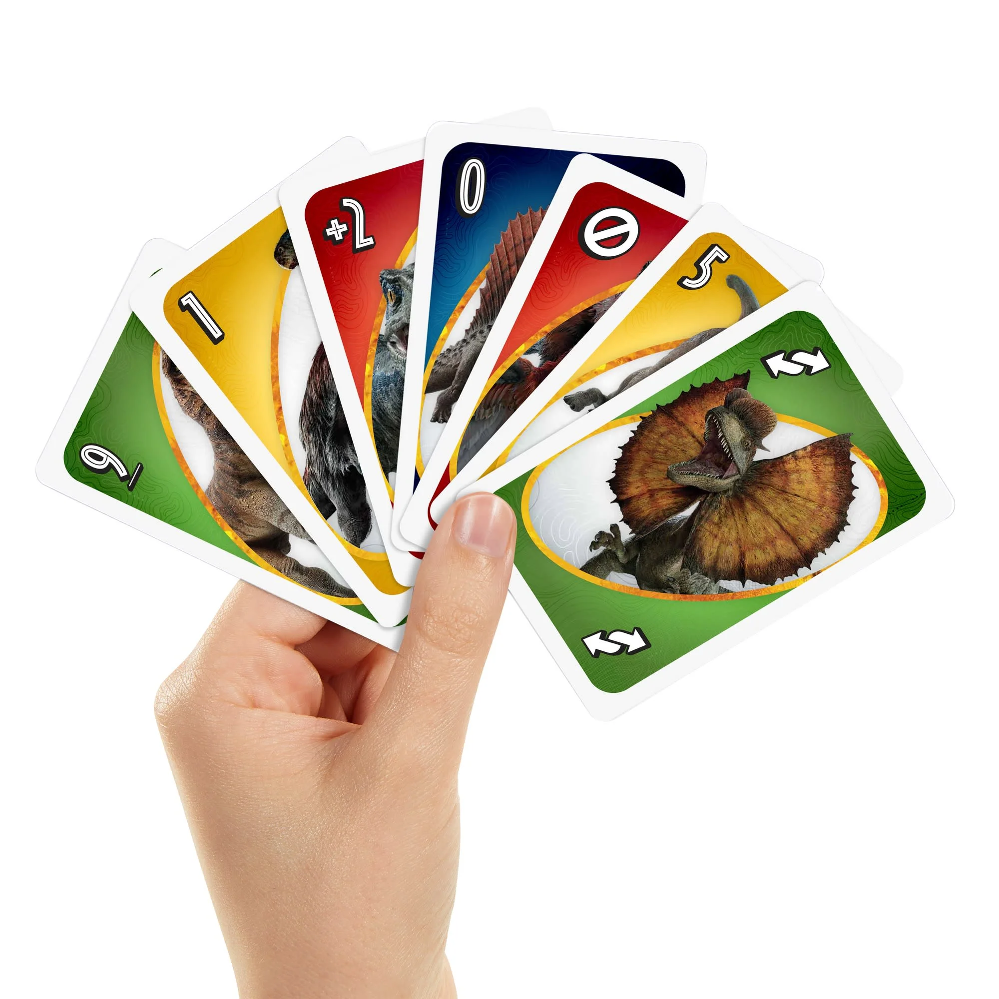 UNO Jurassic World Dominion Card Game With Movie-themed Deck