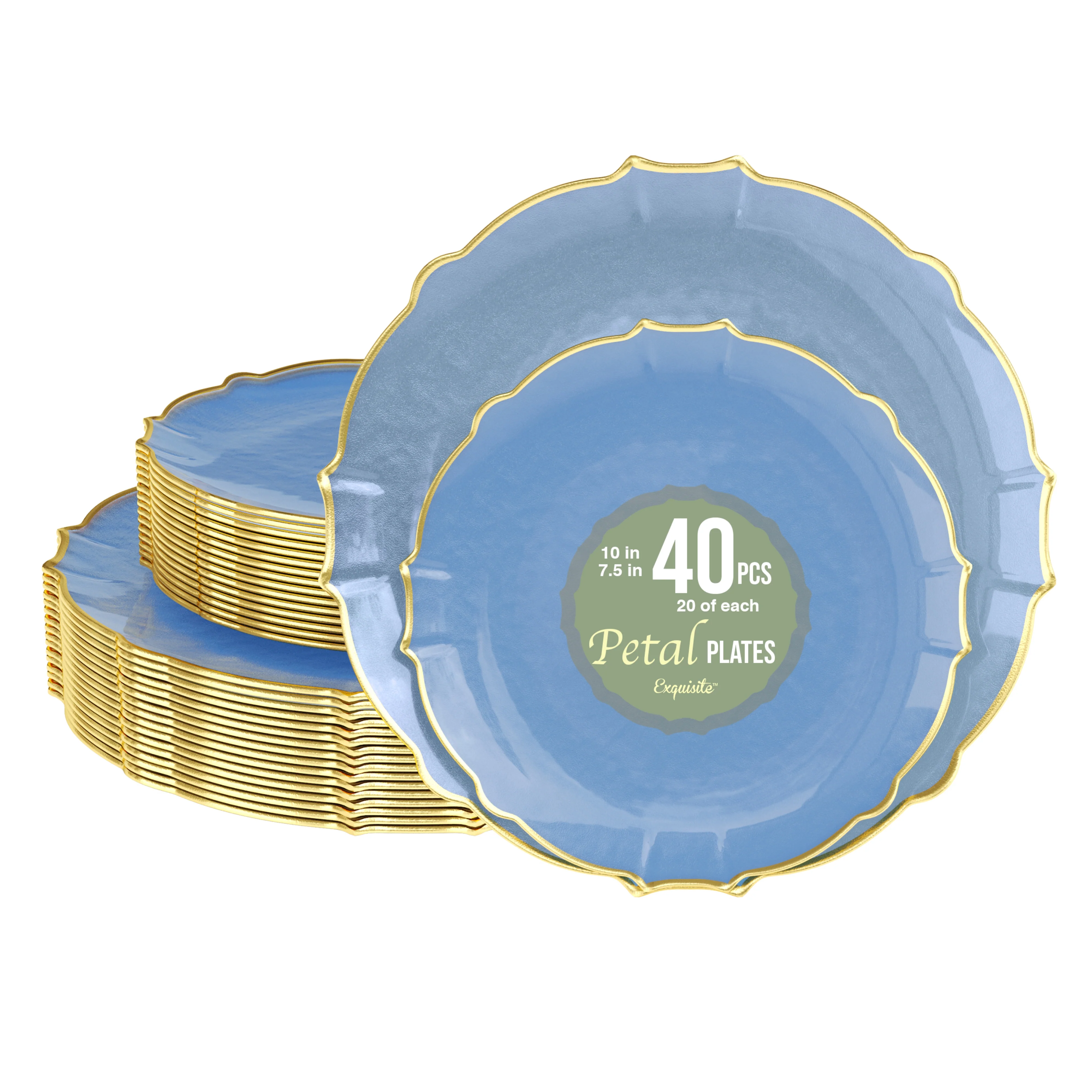 Spring Lake/Gold Petal Plates - Combo Pack 20/20