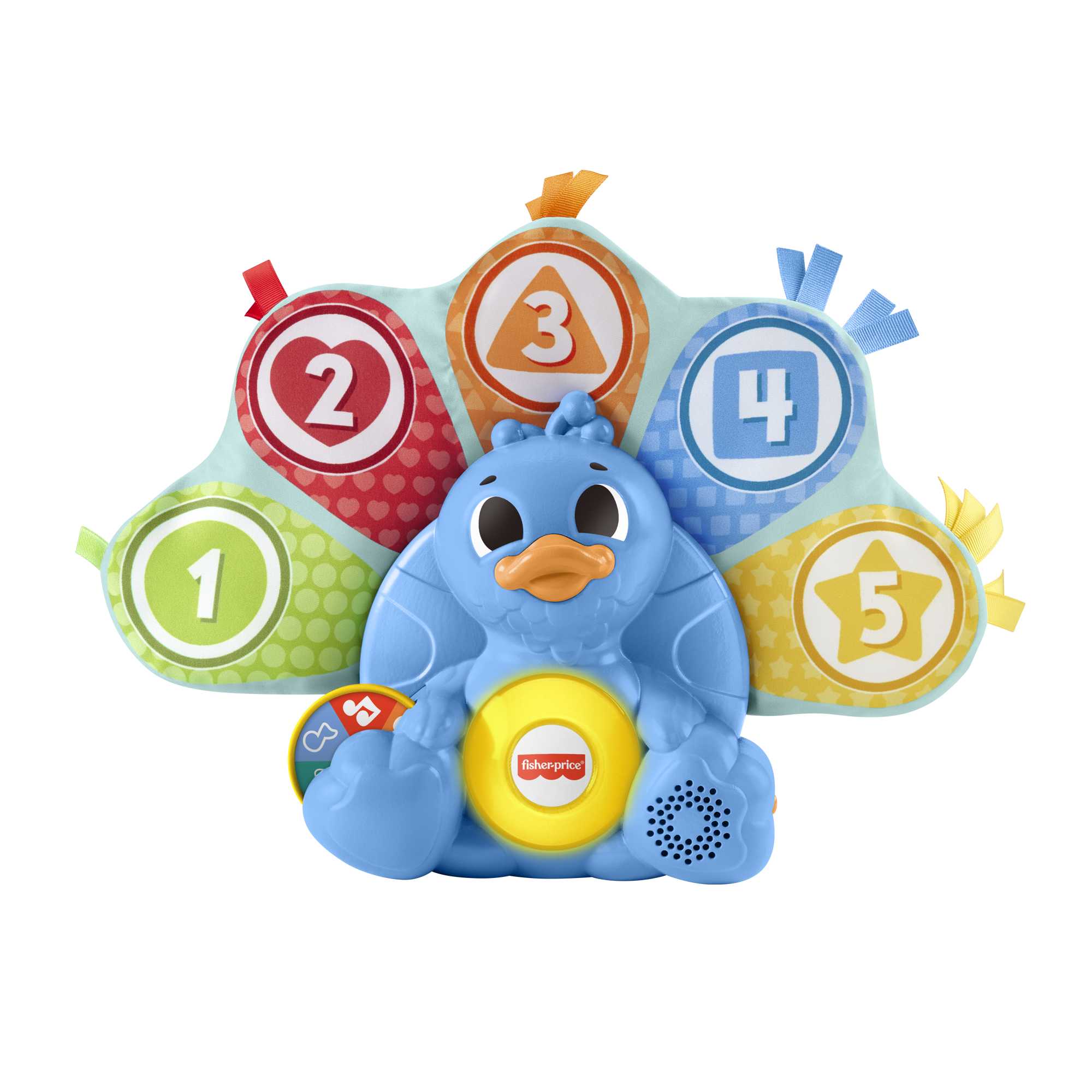 Fisher-Price Linkimals Baby Learning Toy With Lights & Music, Counting Colors Peacock - French Version