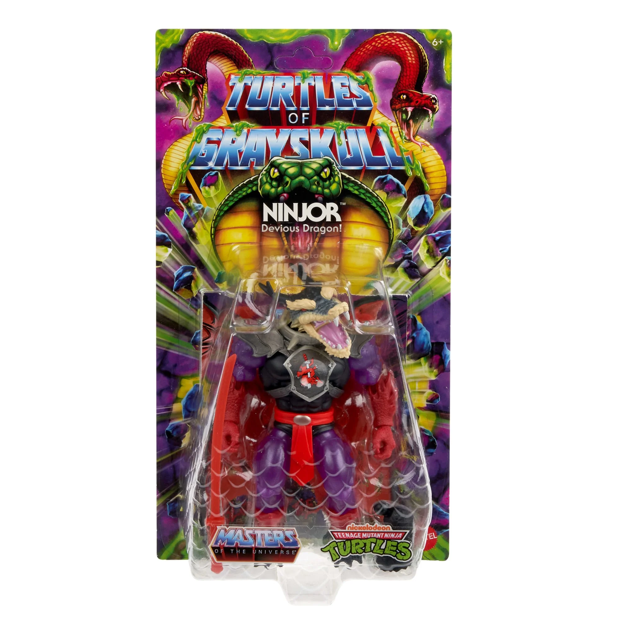 Masters Of Universe Origins Turtles Of Grayskull Ninjor Action Figure, Tmnt MOTU Reptile Wars Toy